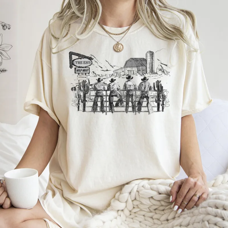 Cowboys, Ranch, Cowgirls, Cute, Western, Country, Tshirt Comfort Colors T-Shirt sold by Refinery Number One