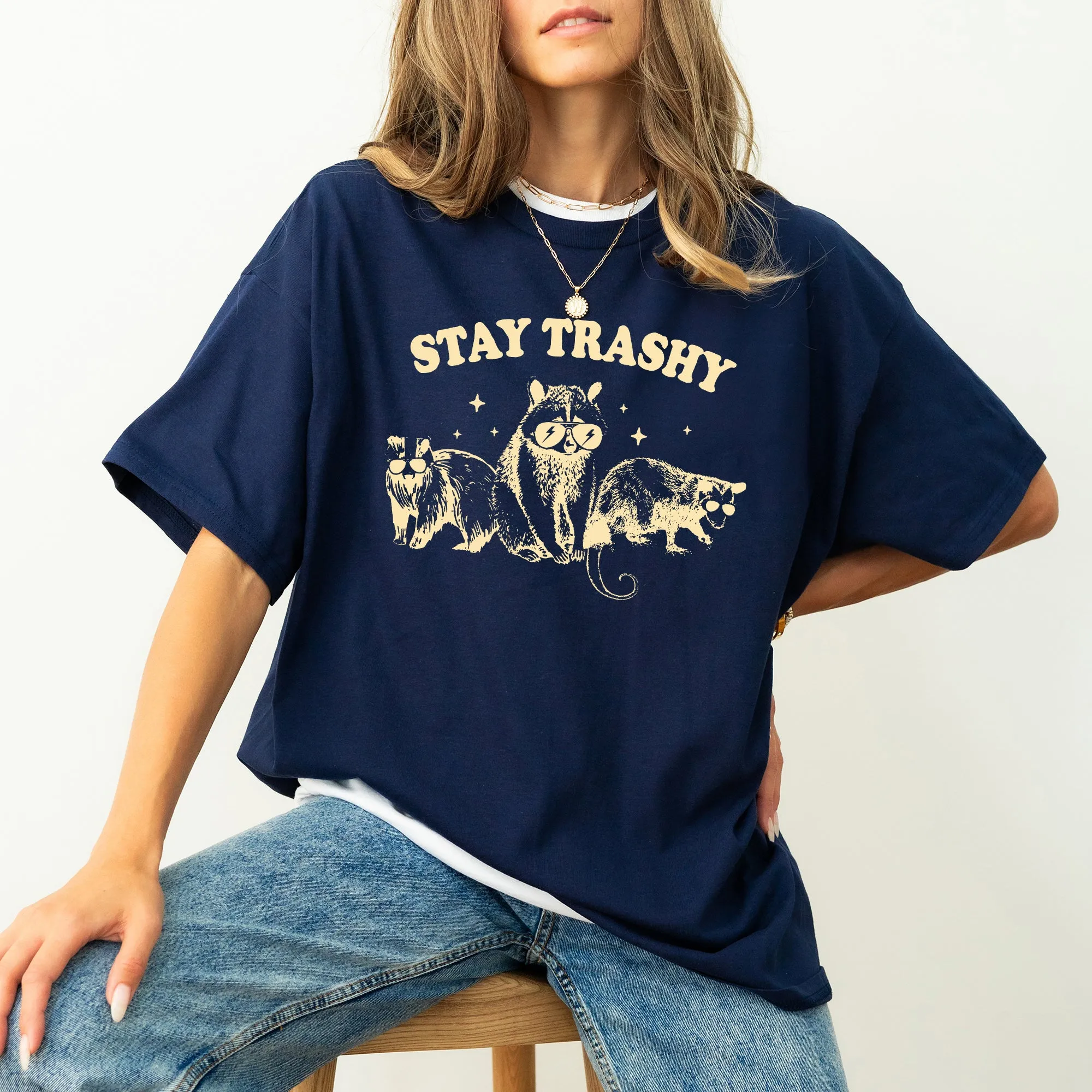 Stay Trashy, Racoon, Possum, Aesthetic, Meme, Funny, Comfort Colors Tshirt sold by Refinery Number One product image thumbnail 3