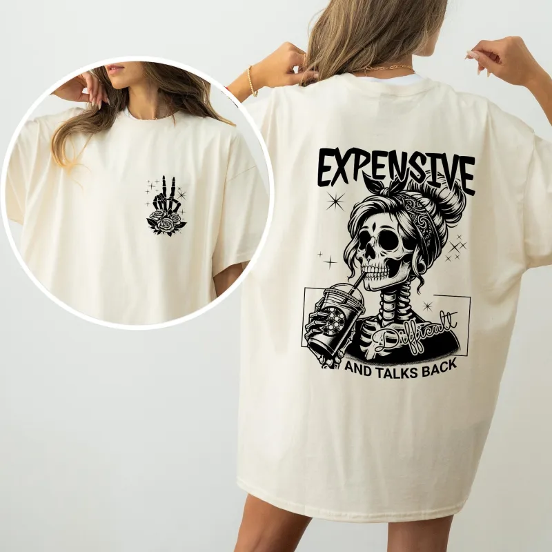 Expensive, Difficult, Talks Back, Wild Woman, Mom, Mother, Skeleton, Retro, Comfort Colors Tshirt sold by Refinery Number One