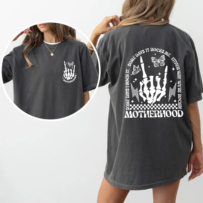 Motherhood Rocks, Mother's Day, Skeleton, Trend Comfort Colors Tshirt sold by Refinery Number One