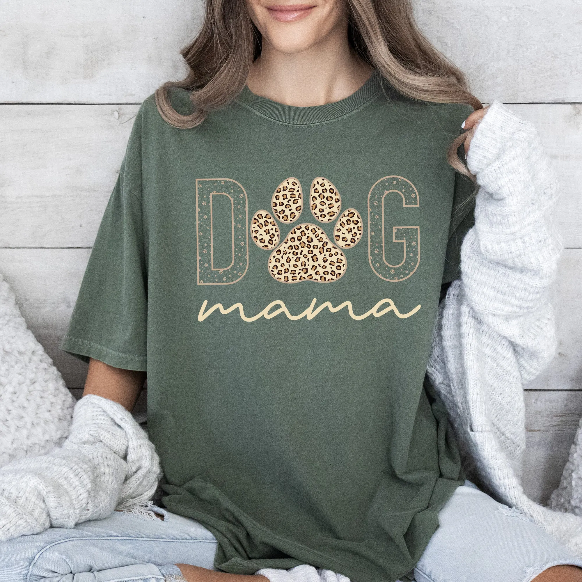 Dog Mama, Retro, Vintage Comfort Colors Tshirt sold by Refinery Number One product image thumbnail 5