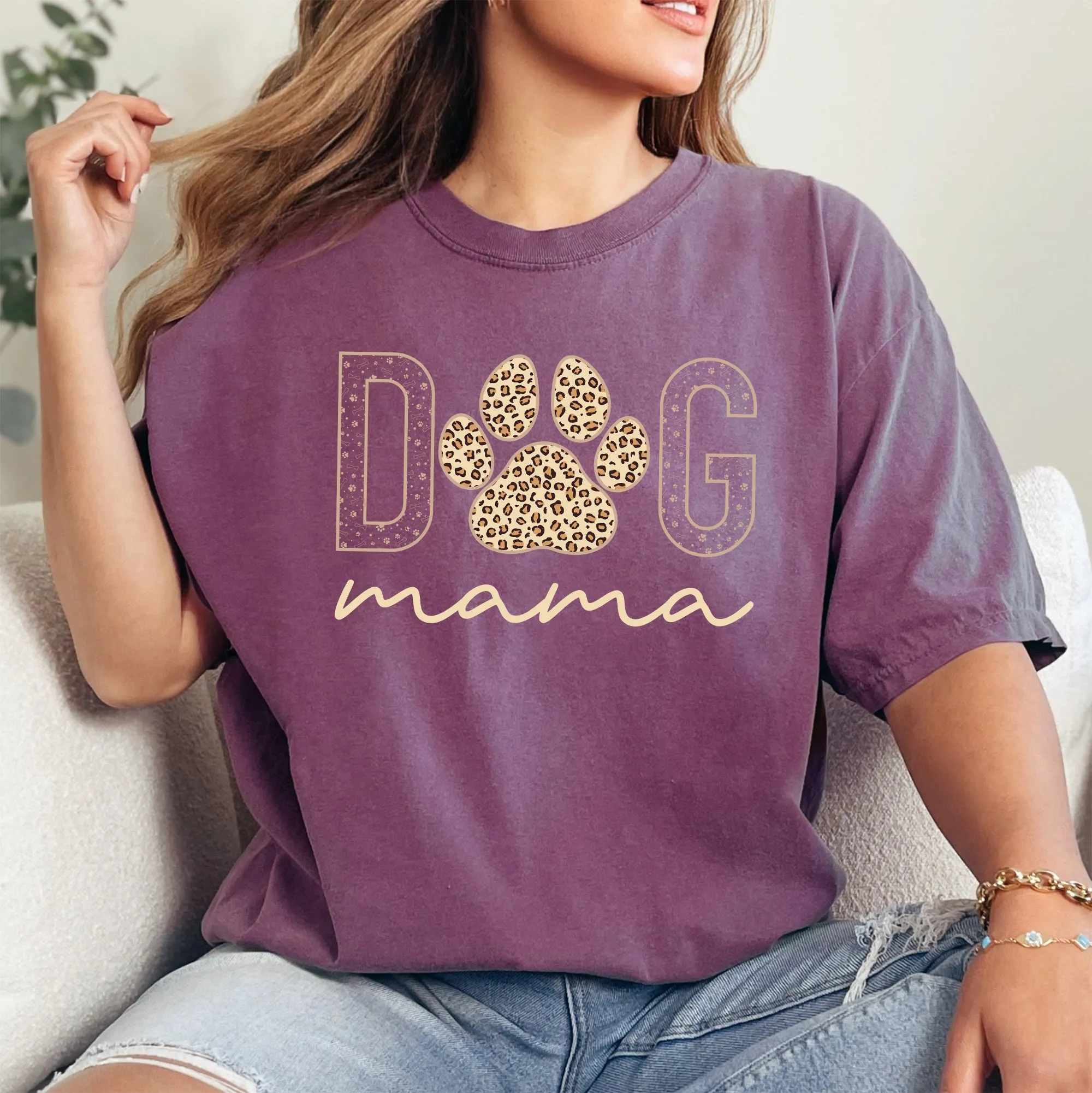 Dog Mama, Retro, Vintage Comfort Colors Tshirt sold by Refinery Number One product image thumbnail 4