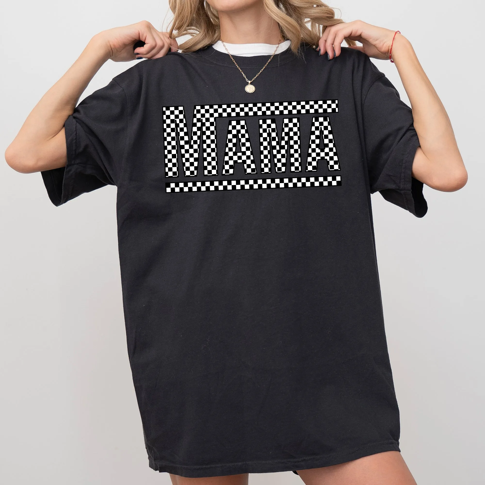 Checkered Mama, Retro, Vintage Comfort Colors Tshirt sold by Refinery Number One