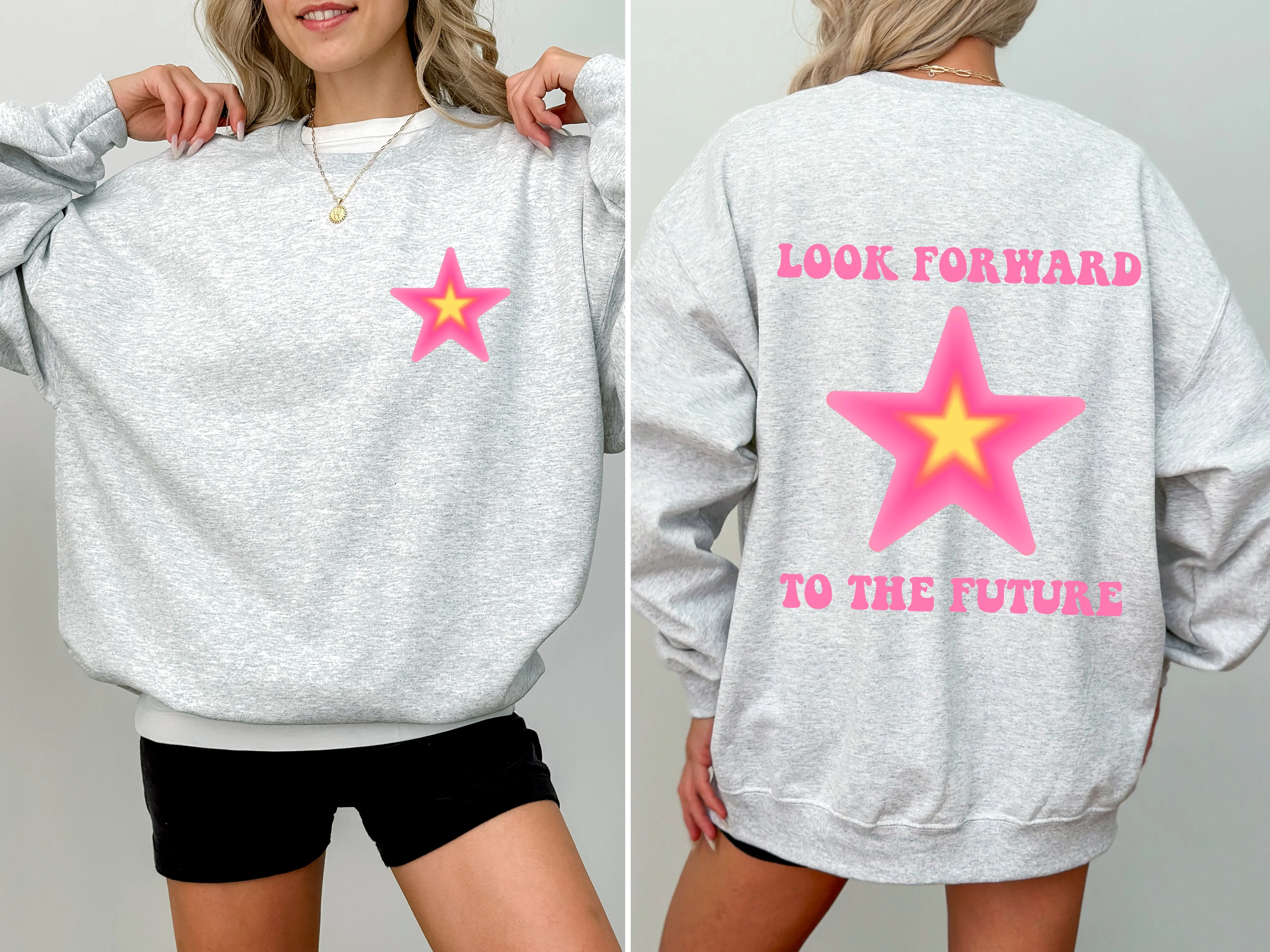 Look Forward To The Future, Retro, Aesthetic, Y2K Sweatshirt sold by Refinery Number One product image thumbnail 3