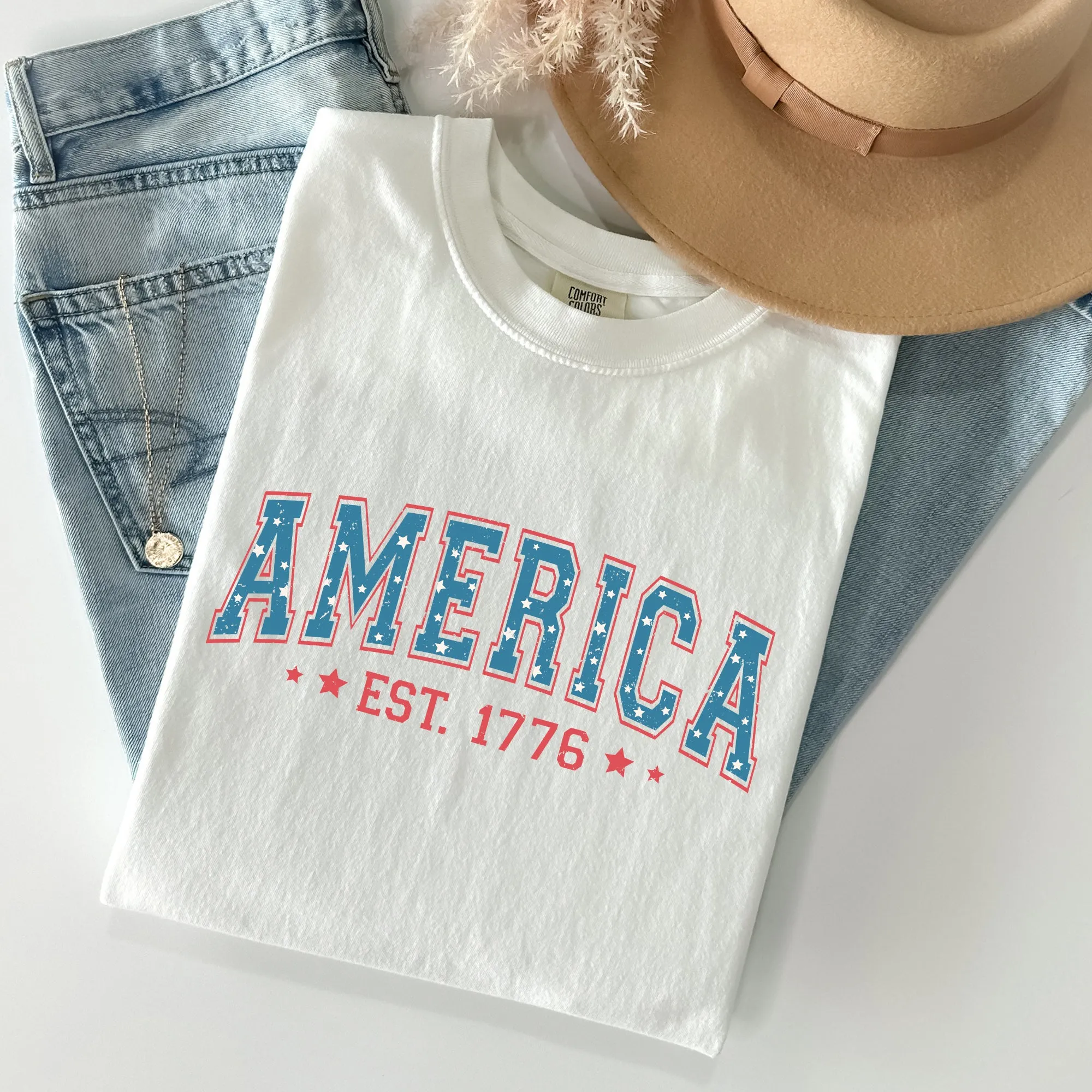America, 1776, Patriotic, 4th of July Comfort Colors Tshirt sold by Refinery Number One product image thumbnail 3