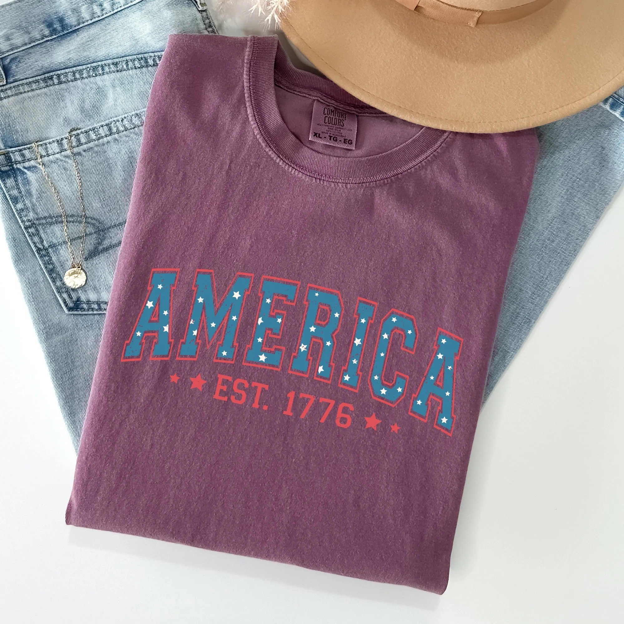 America, 1776, Patriotic, 4th of July Comfort Colors Tshirt sold by Refinery Number One product image thumbnail 5