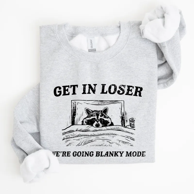 Blanky Mode, Raccoon, Meme, Aesthetic, Funny Sweatshirt sold by Refinery Number One