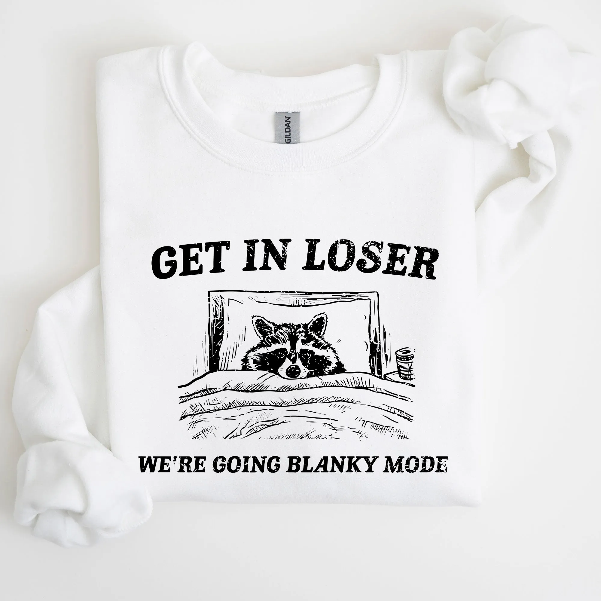 Blanky Mode, Raccoon, Meme, Aesthetic, Funny Sweatshirt sold by Refinery Number One product image thumbnail 5