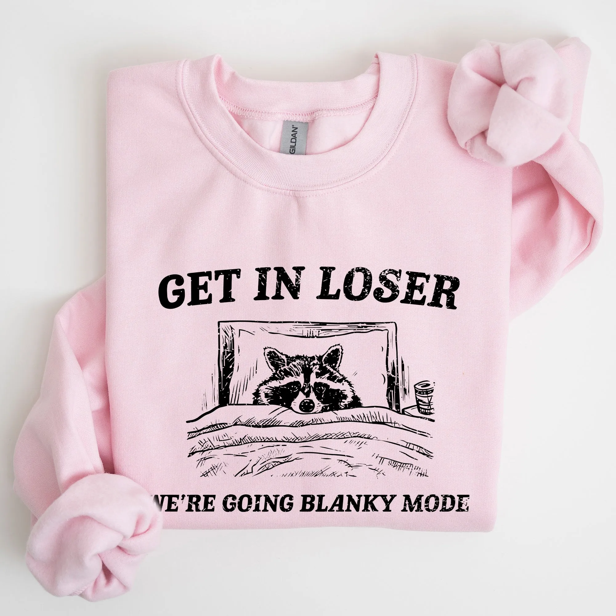 Blanky Mode, Raccoon, Meme, Aesthetic, Funny Sweatshirt sold by Refinery Number One product image thumbnail 3