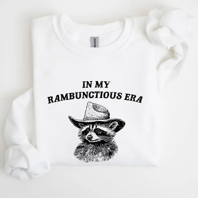 Rambunctious Era, Raccoon, Meme, Aesthetic, Funny Sweatshirt sold by Refinery Number One