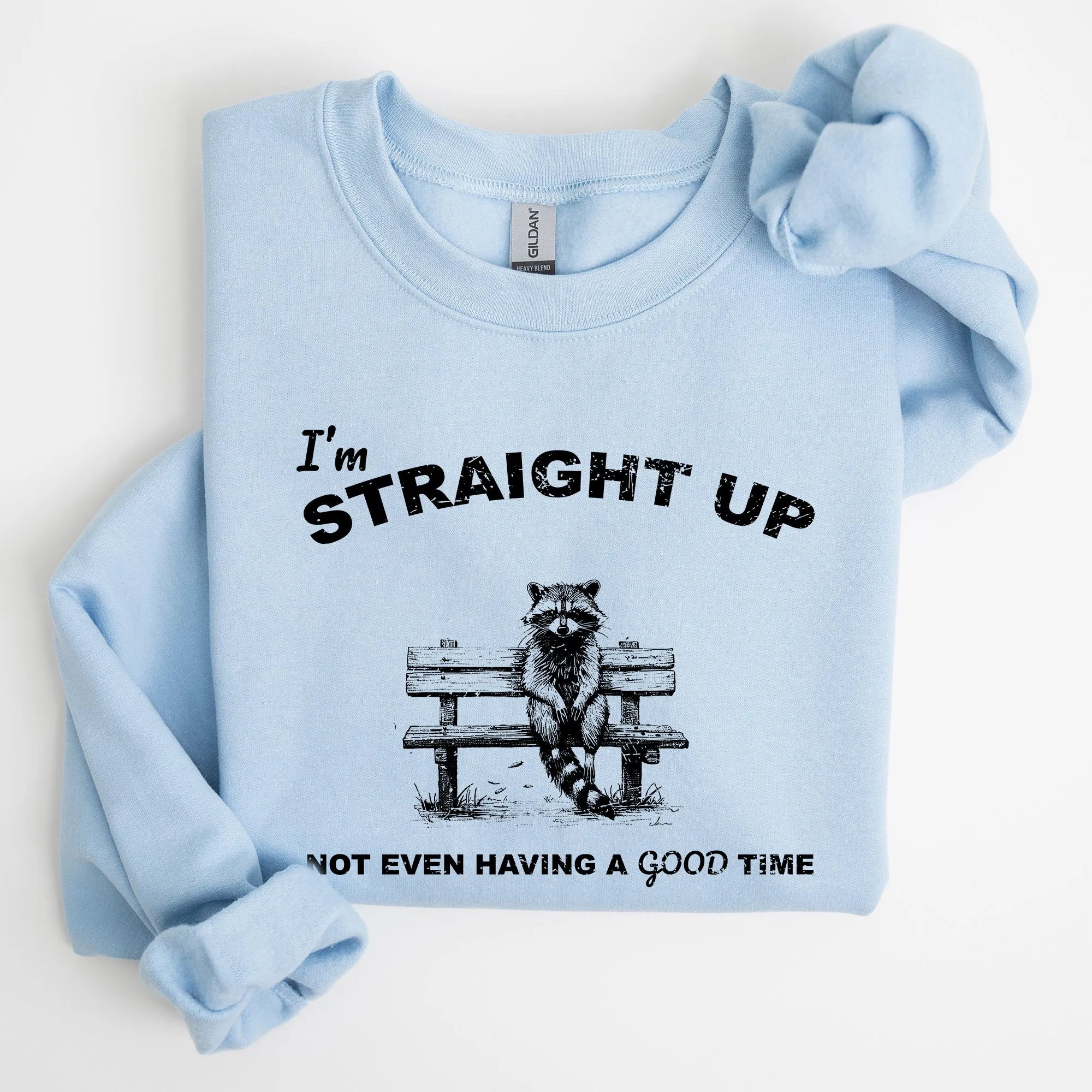 Not Having A Good Time, Raccoon, Meme, Aesthetic, Funny Sweatshirt sold by Refinery Number One product image thumbnail 3