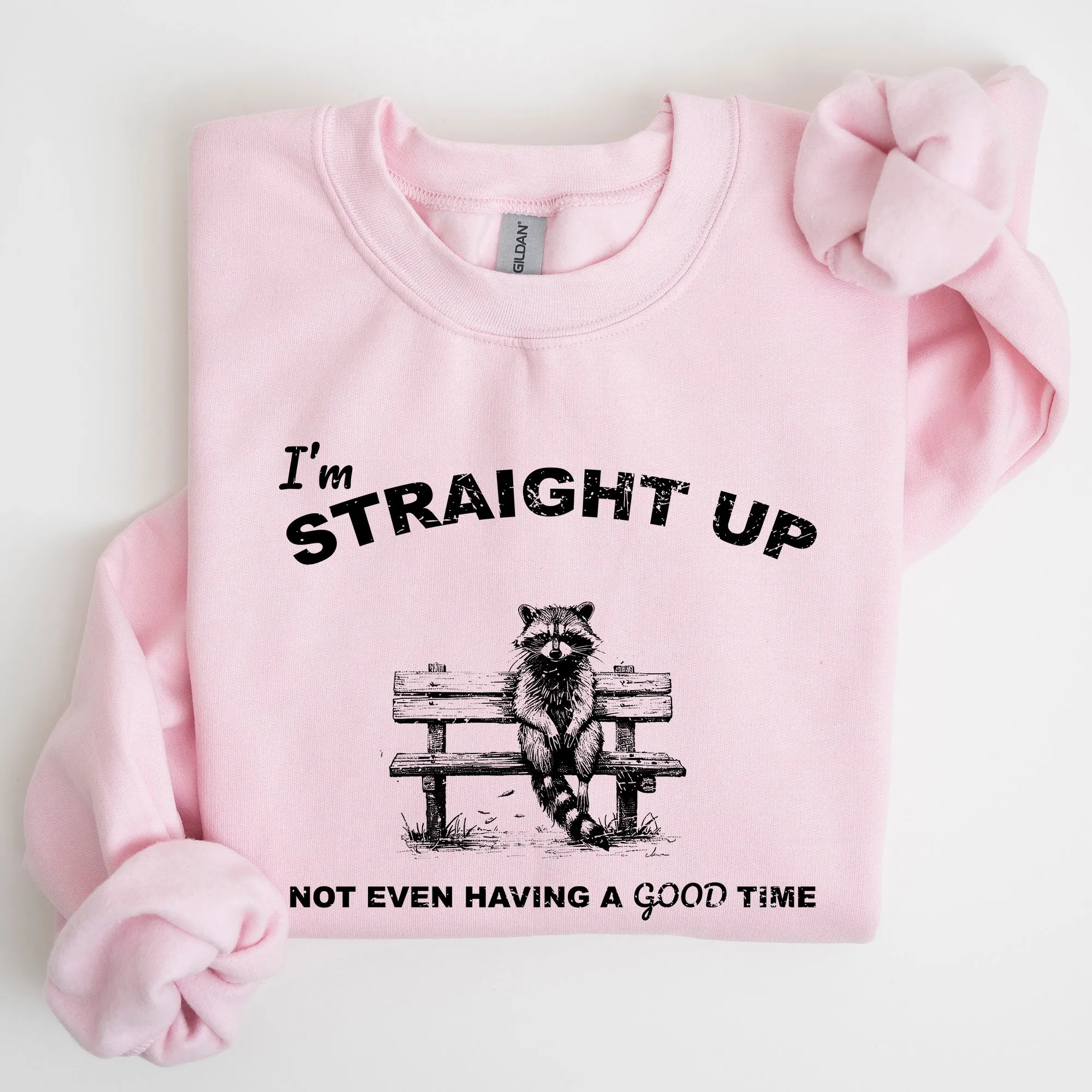 Not Having A Good Time, Raccoon, Meme, Aesthetic, Funny Sweatshirt sold by Refinery Number One product image thumbnail 4