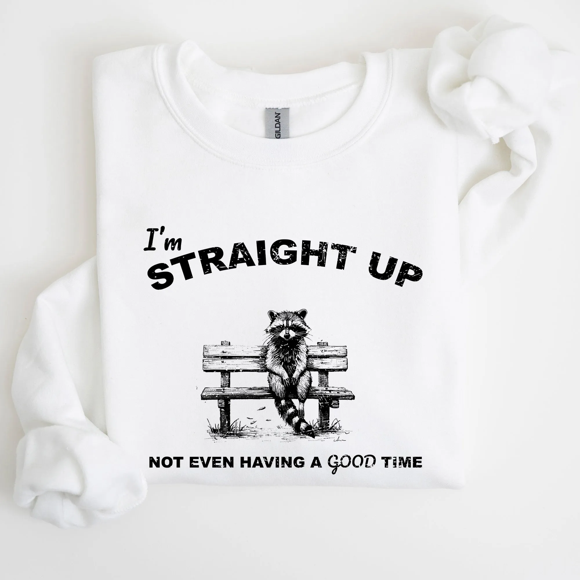 Not Having A Good Time, Raccoon, Meme, Aesthetic, Funny Sweatshirt sold by Refinery Number One product image thumbnail 5