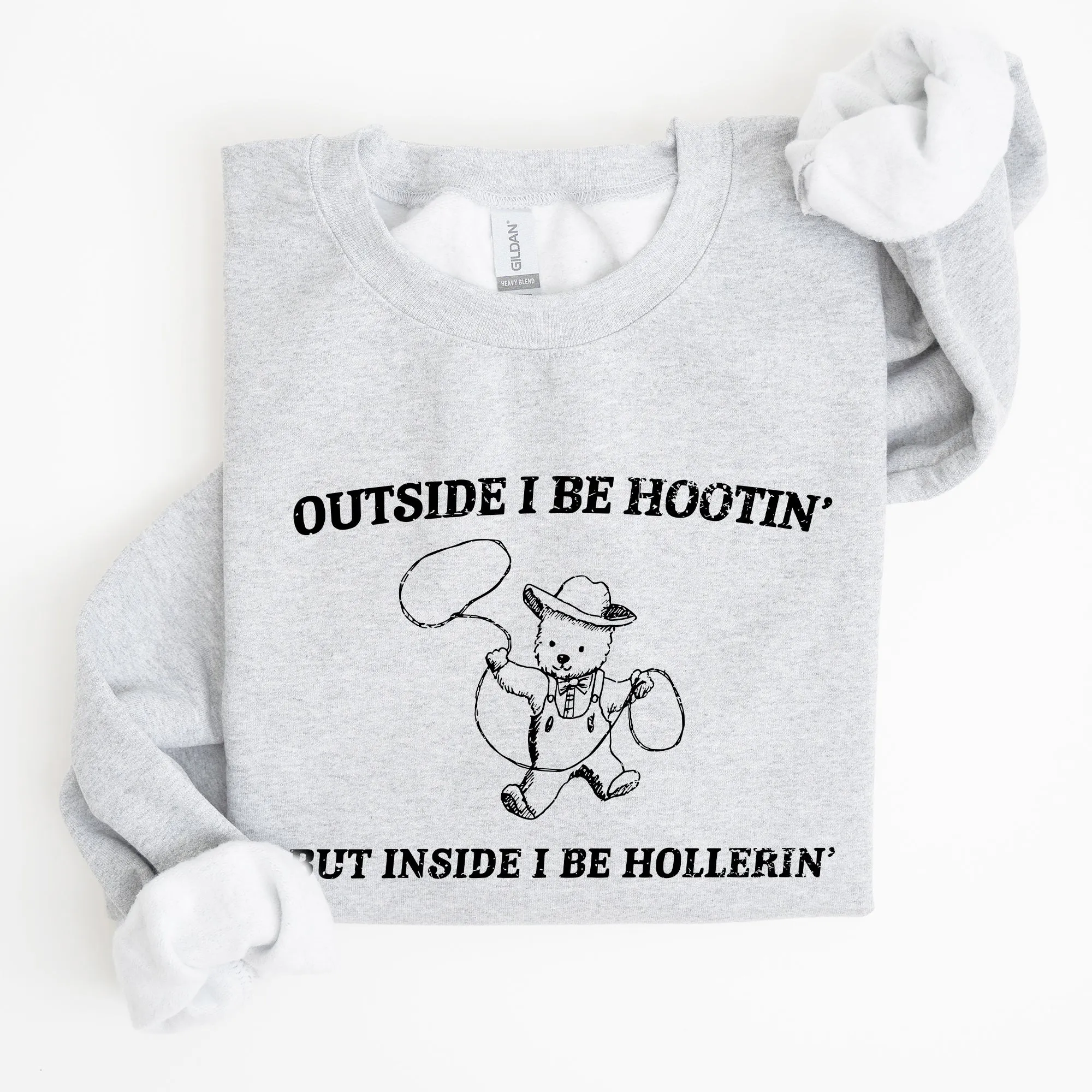 Hootin Hollerin, Bear, Meme, Aesthetic, Funny Sweatshirt sold by Refinery Number One product image thumbnail 3