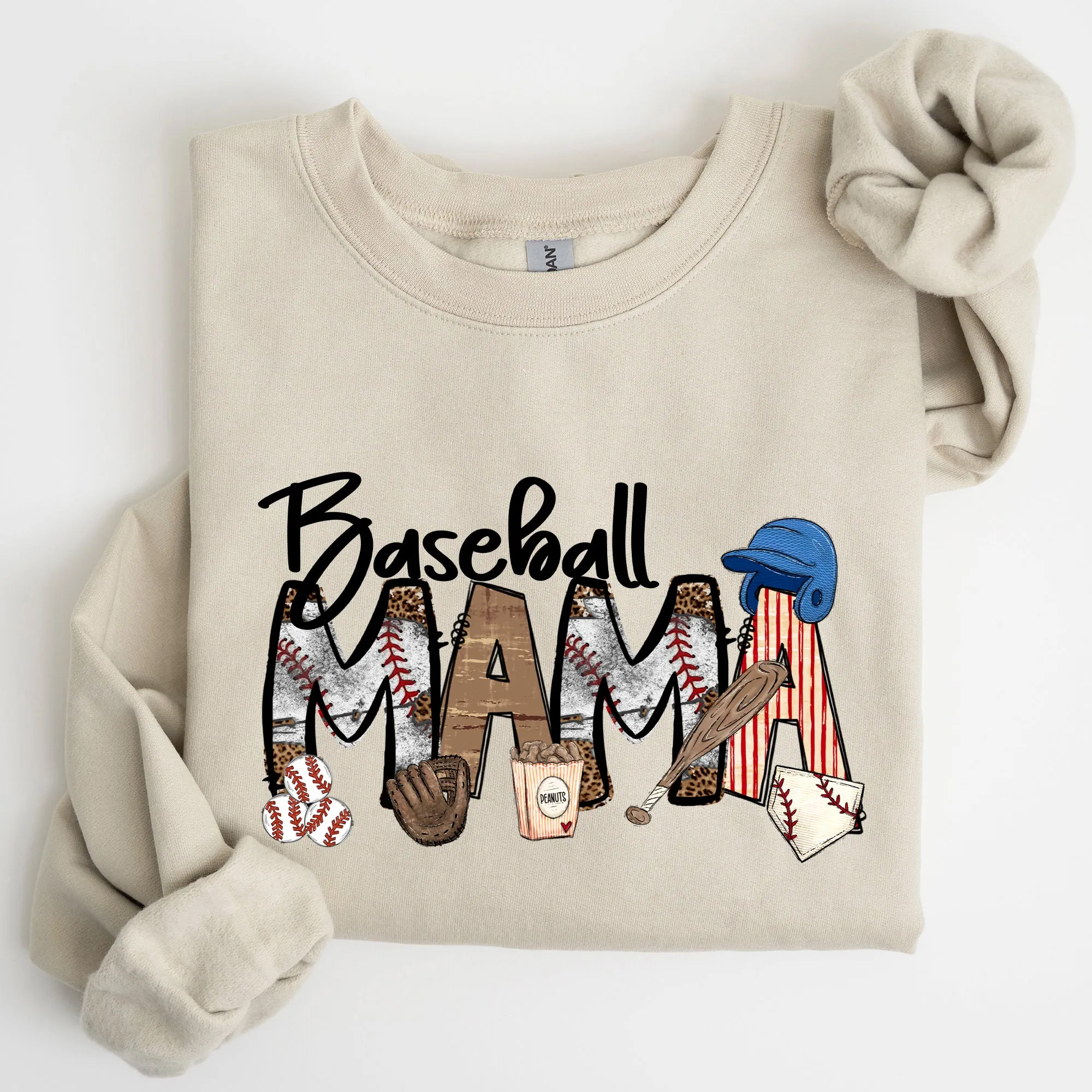 Baseball Mama, Sports, Mother's Day Sweatshirt sold by Refinery Number One product image thumbnail 5