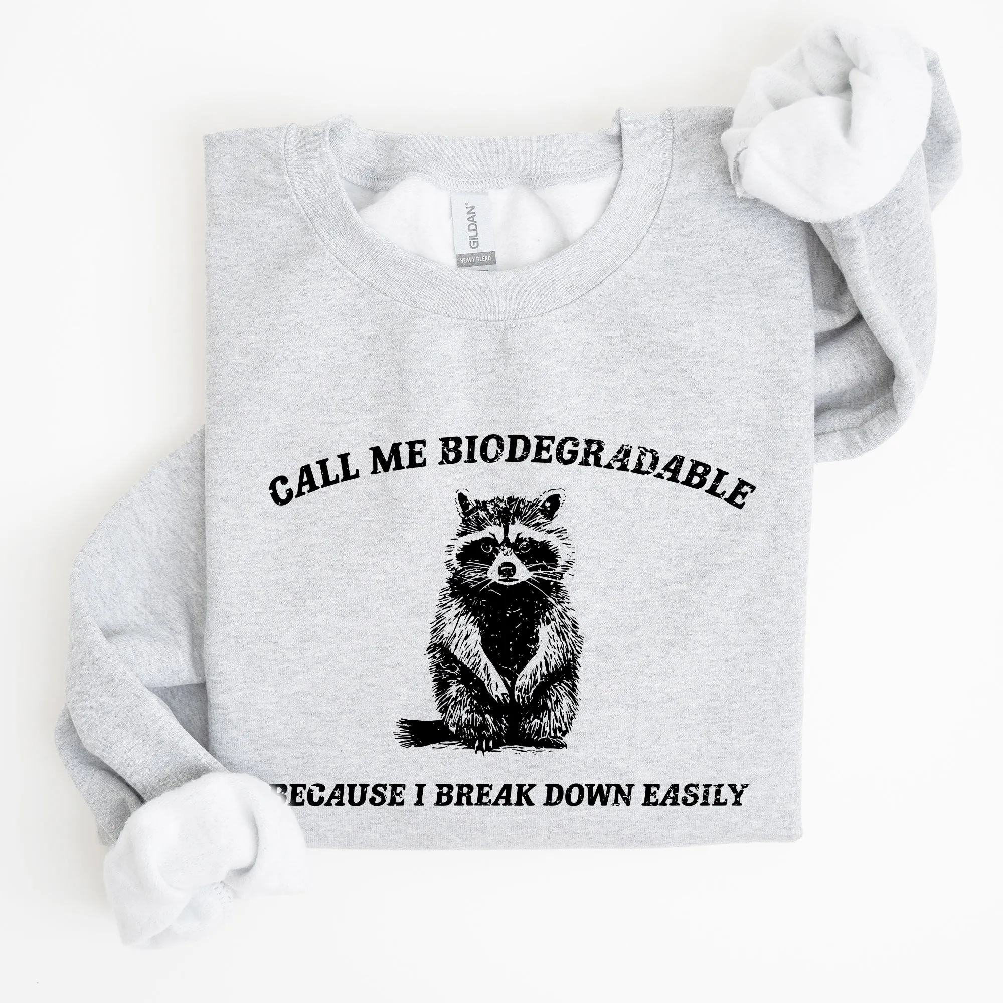 Biodegradable, Mental Health, Meme, Aesthetic, Funny Sweatshirt sold by Refinery Number One