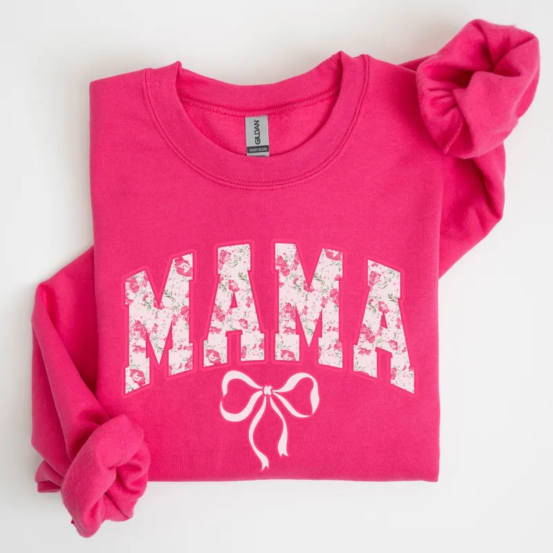 Mama, Coquette, Pink Bows, Trend, Girly, Soft Girl Era Sweatshirt sold by Refinery Number One