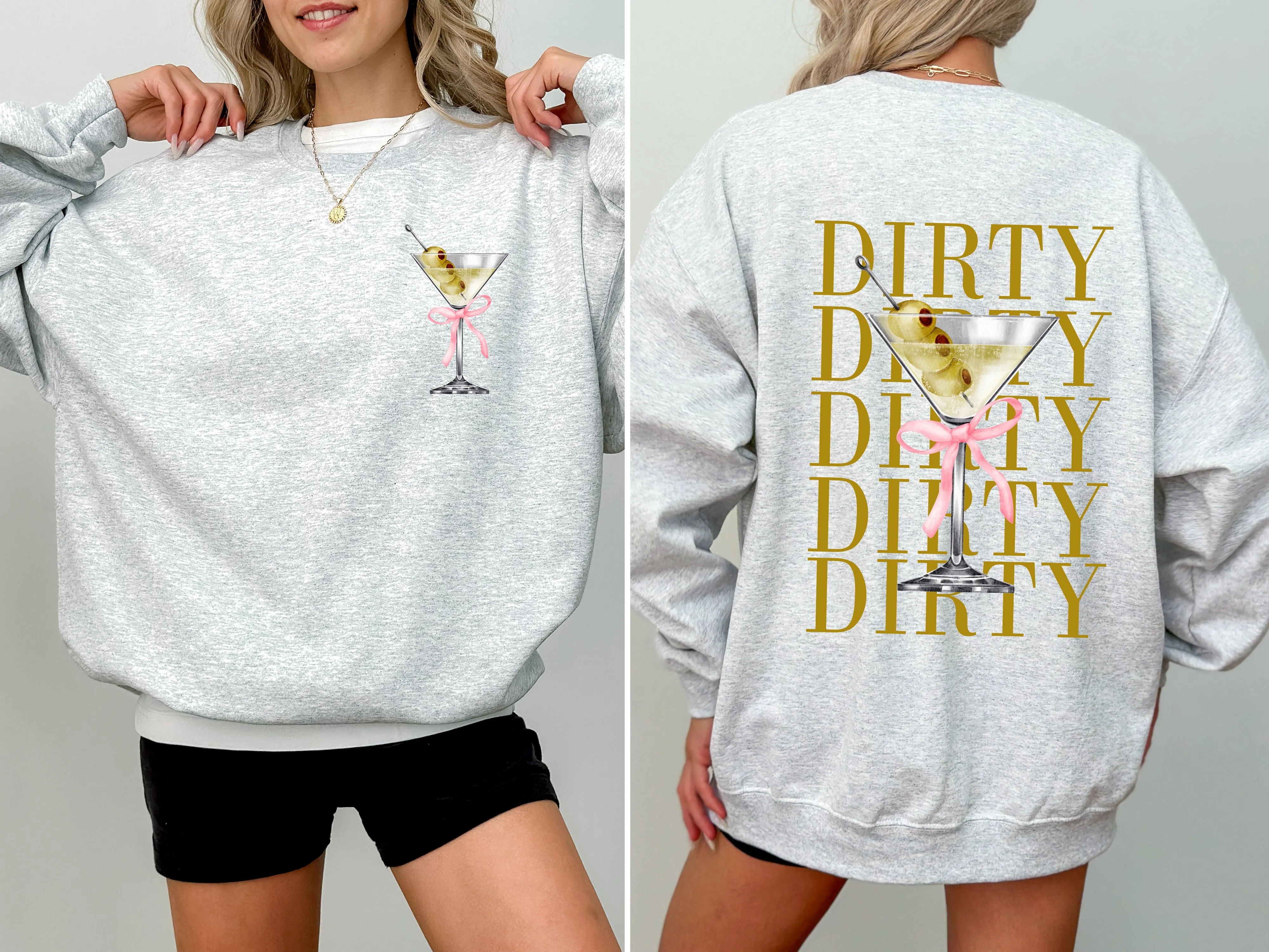 Dirty Martini Olives Filthy Drink Alcohol Gin Vodka Cocktail Lover Graphic Sweatshirt sold by Refinery Number One product image thumbnail 2