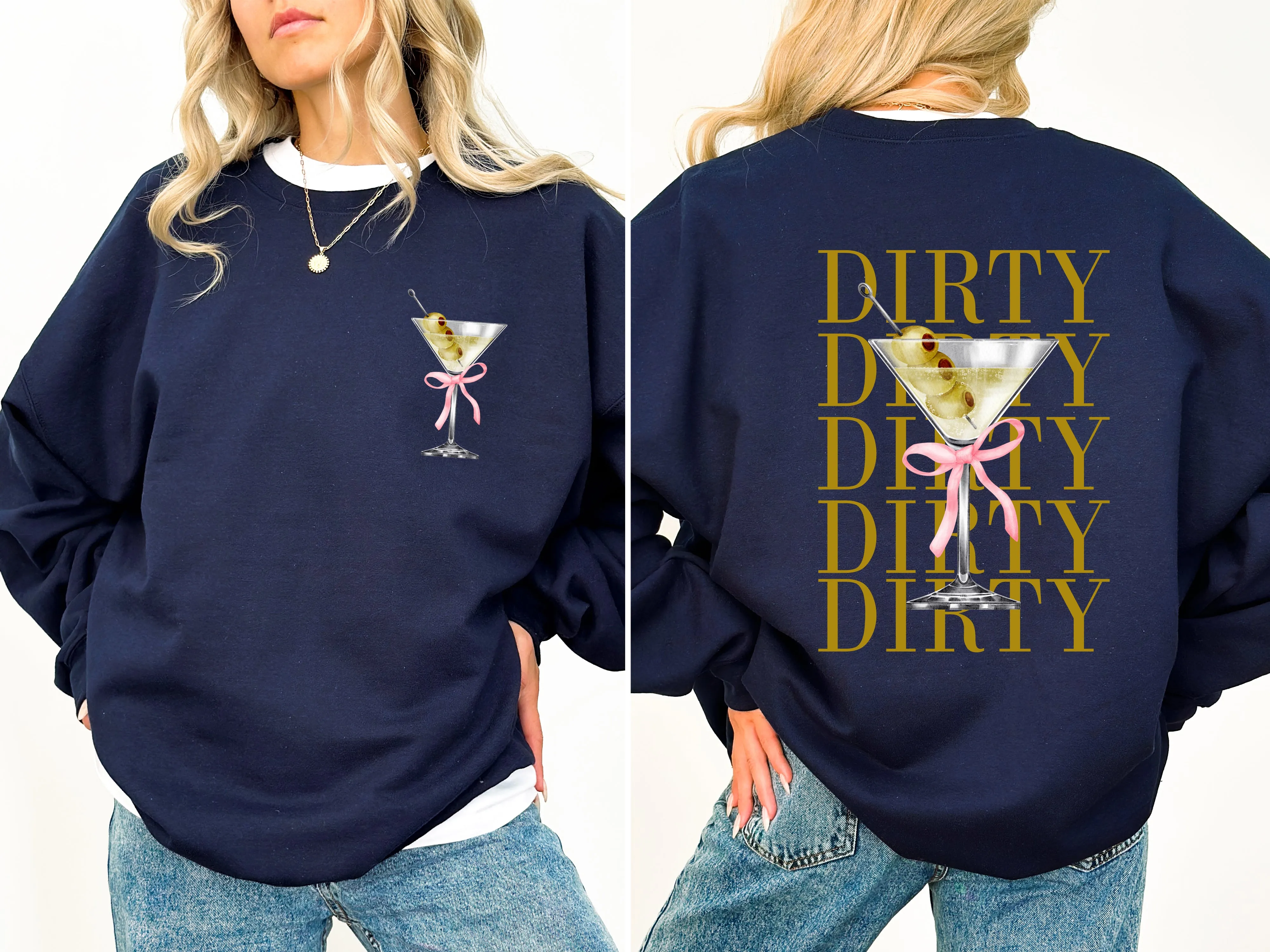 Dirty Martini Olives Filthy Drink Alcohol Gin Vodka Cocktail Lover Graphic Sweatshirt sold by Refinery Number One product image thumbnail 3