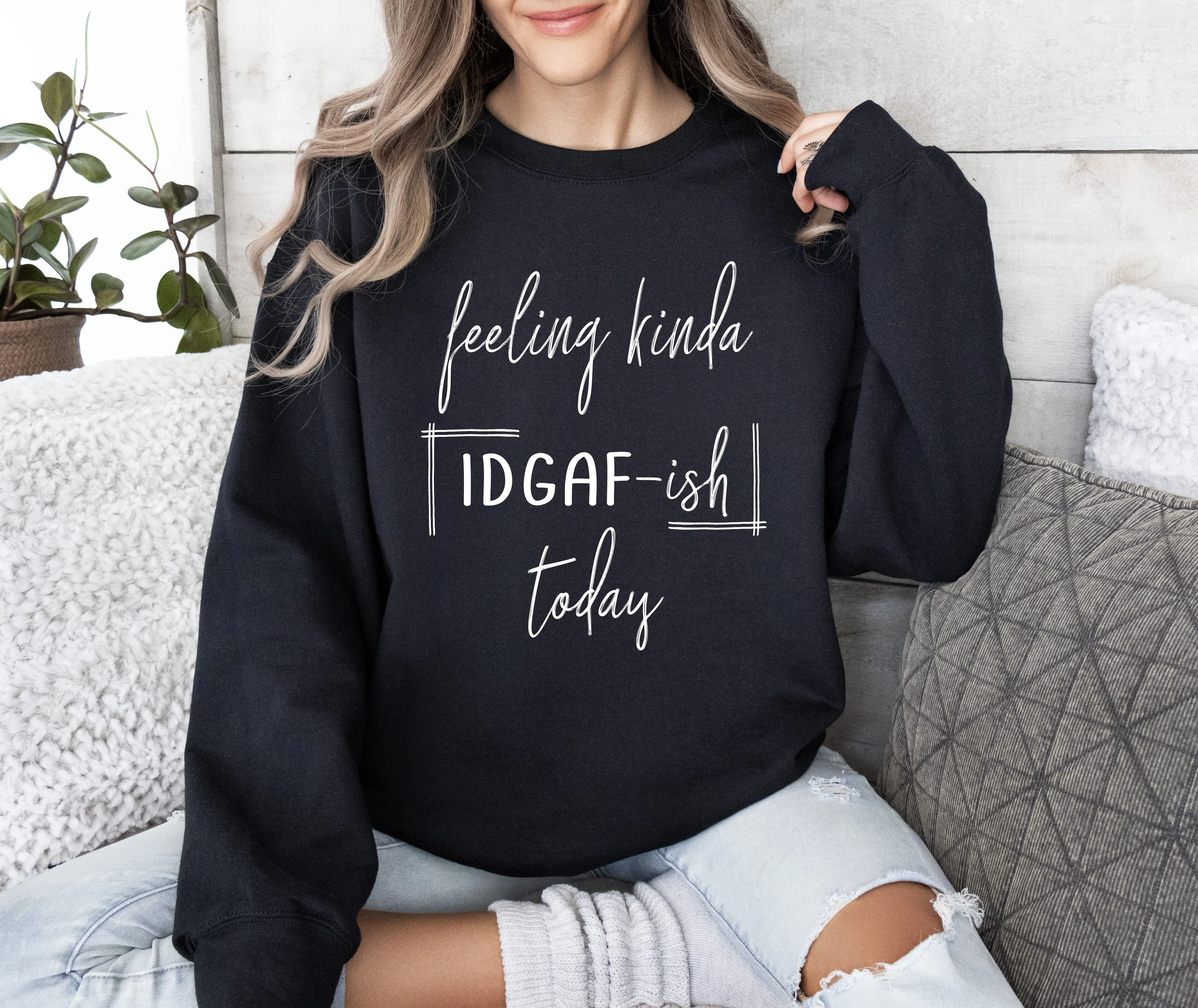 Feeling Kinda Idgafish Sweatshirt, Sarcastic College Sweatshirt sold by Refinery Number One product image thumbnail 4