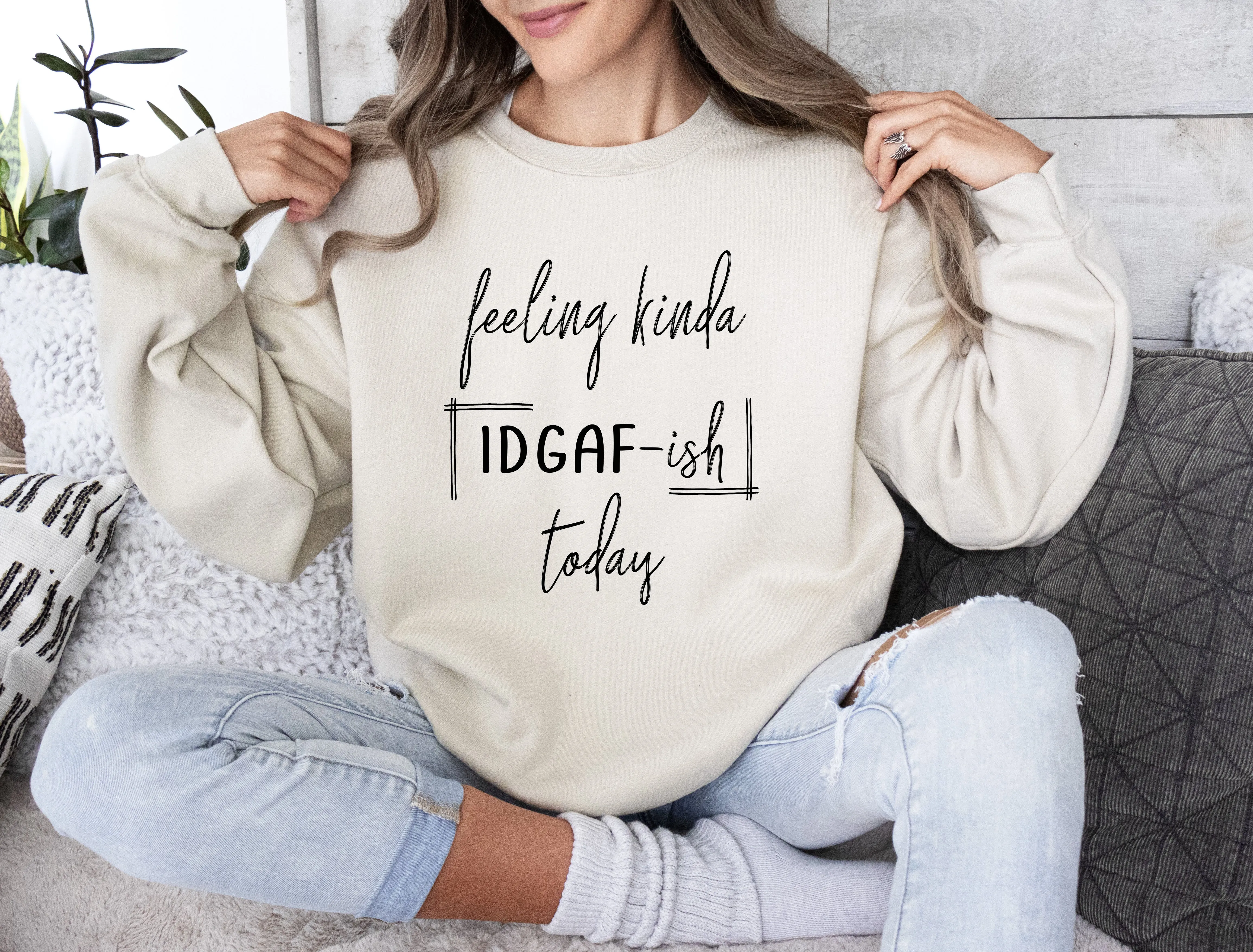 Feeling Kinda Idgafish Sweatshirt, Sarcastic College Sweatshirt sold by Refinery Number One product image thumbnail 2