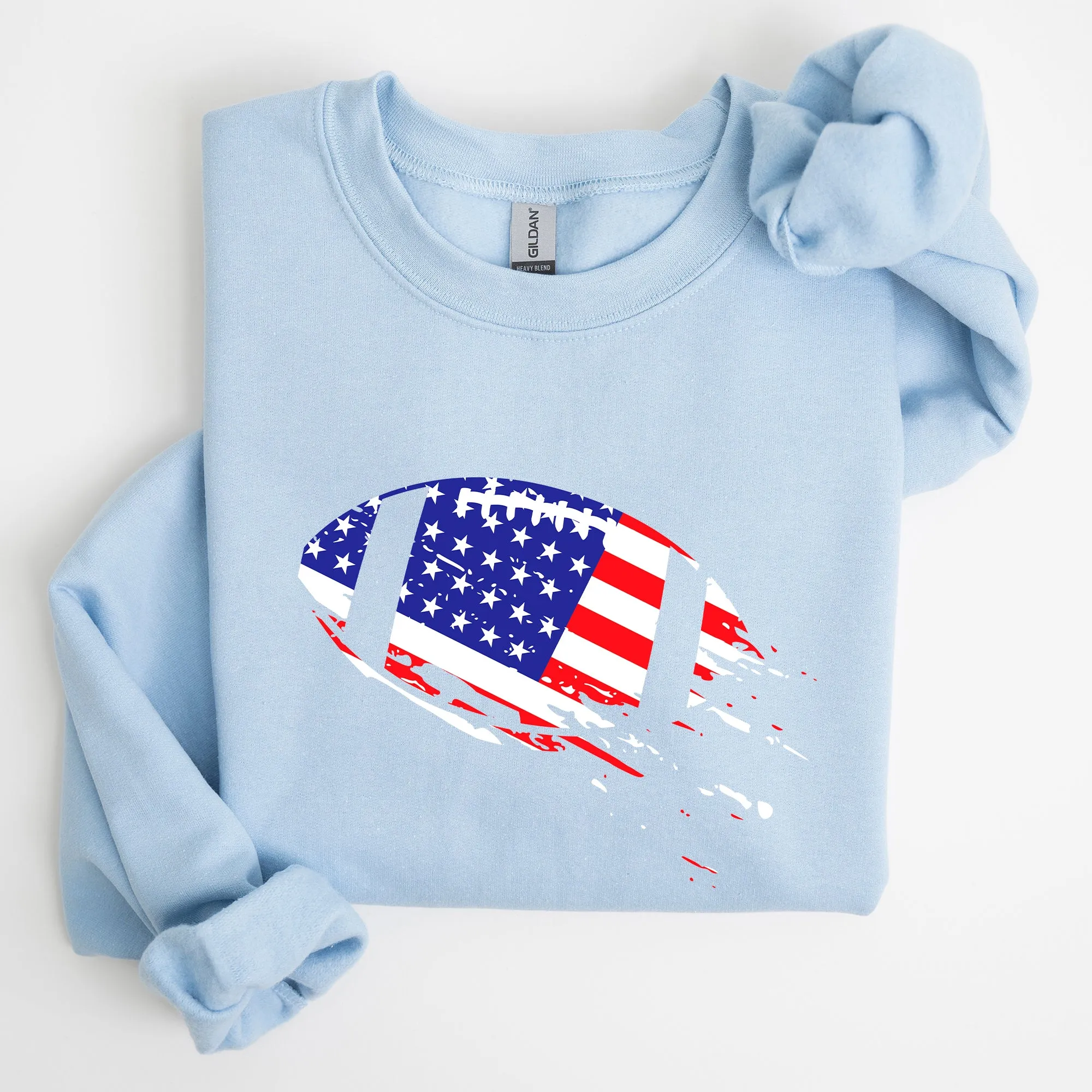 Football, Sports, American Flag, Patriotic, Sweatshirt sold by Refinery Number One product image thumbnail 2
