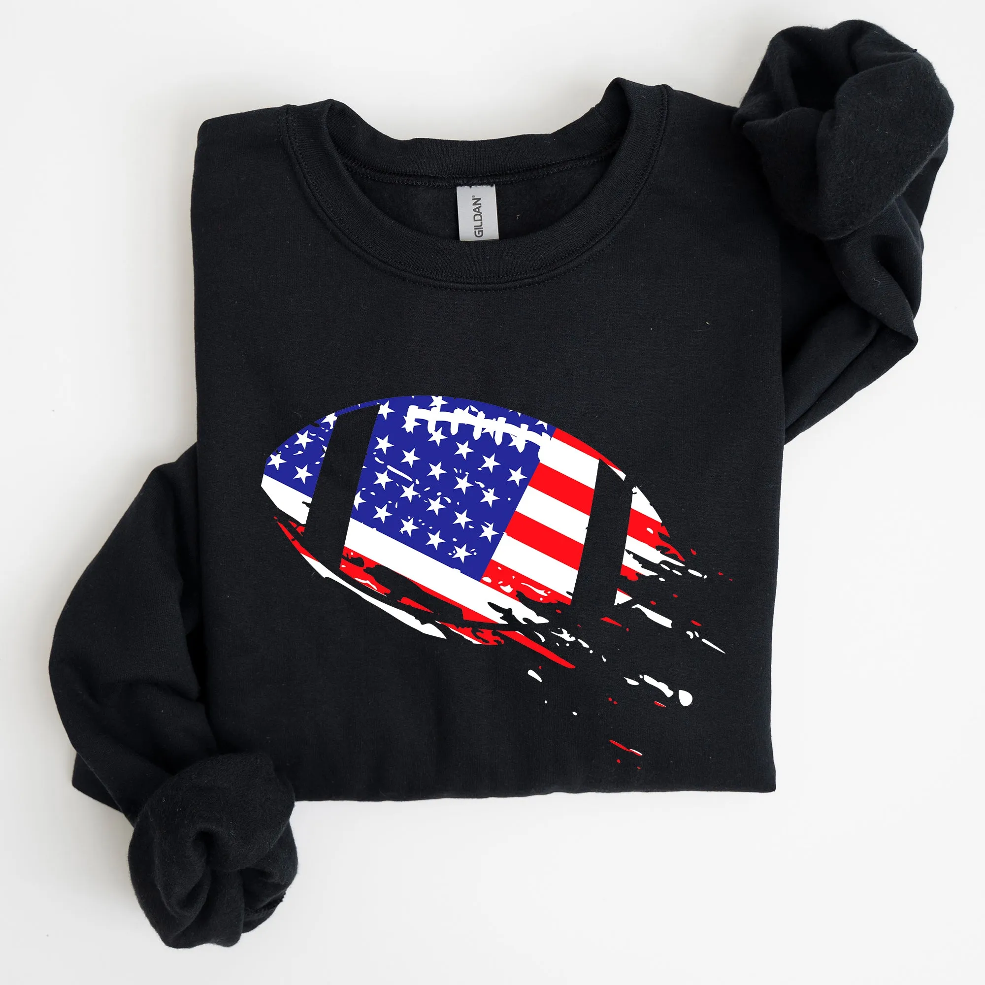 Football, Sports, American Flag, Patriotic, Sweatshirt sold by Refinery Number One product image thumbnail 5