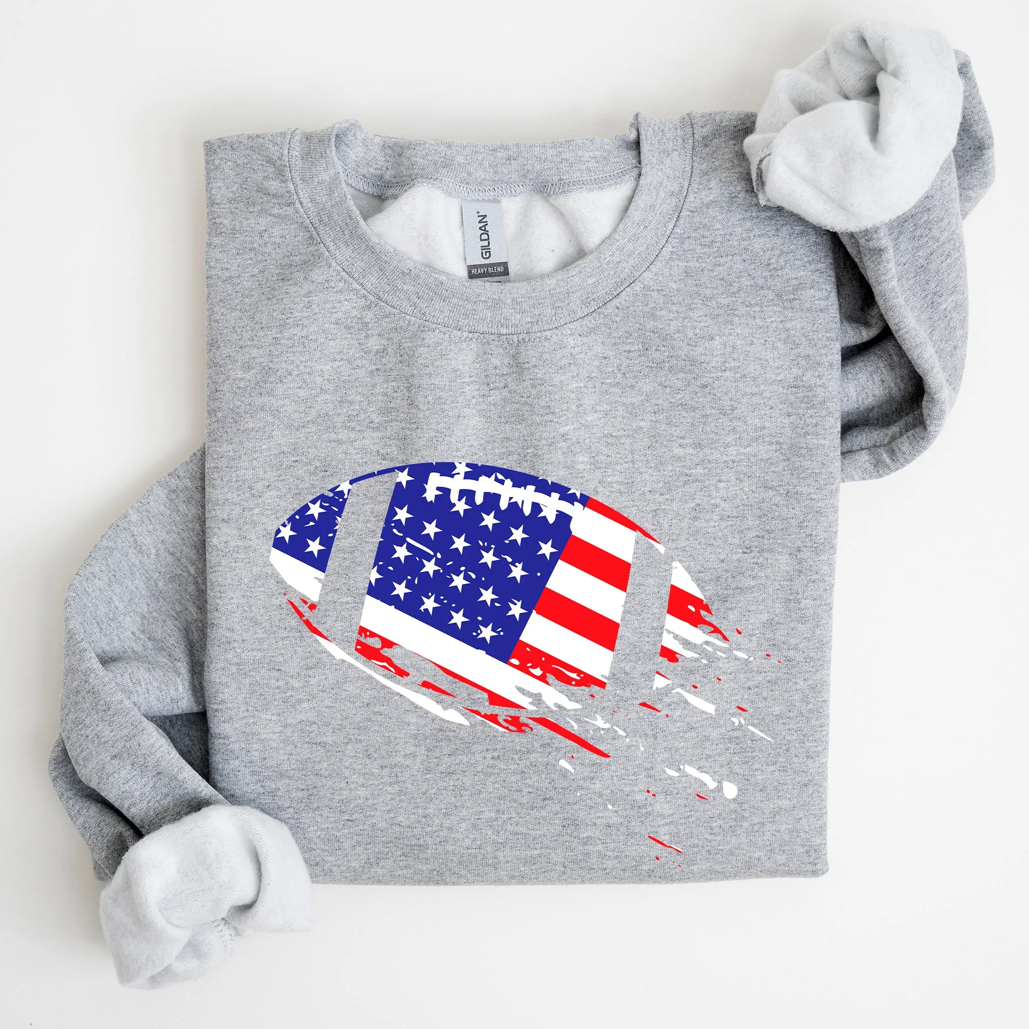 Football, Sports, American Flag, Patriotic, Sweatshirt sold by Refinery Number One product image thumbnail 3