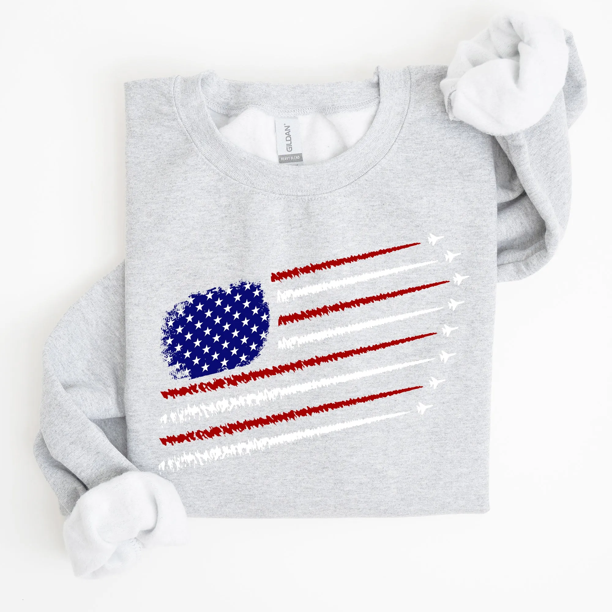 Fighter Jets, Navy, Air Force, American Flag, Sweatshirt sold by Refinery Number One product image thumbnail 5