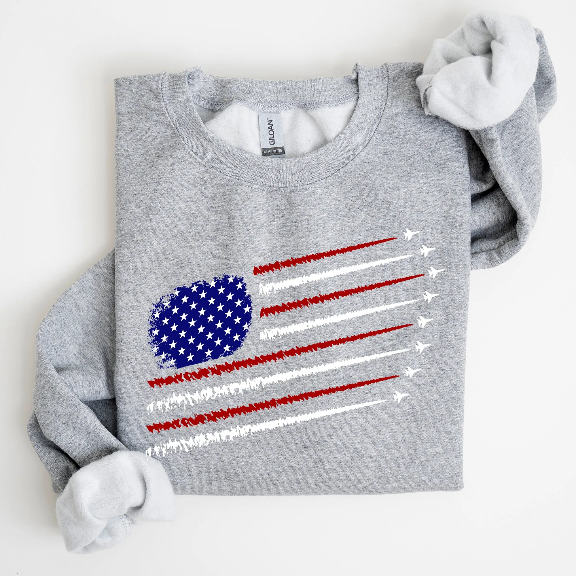 Fighter Jets, Navy, Air Force, American Flag, Sweatshirt sold by Refinery Number One product image thumbnail 3