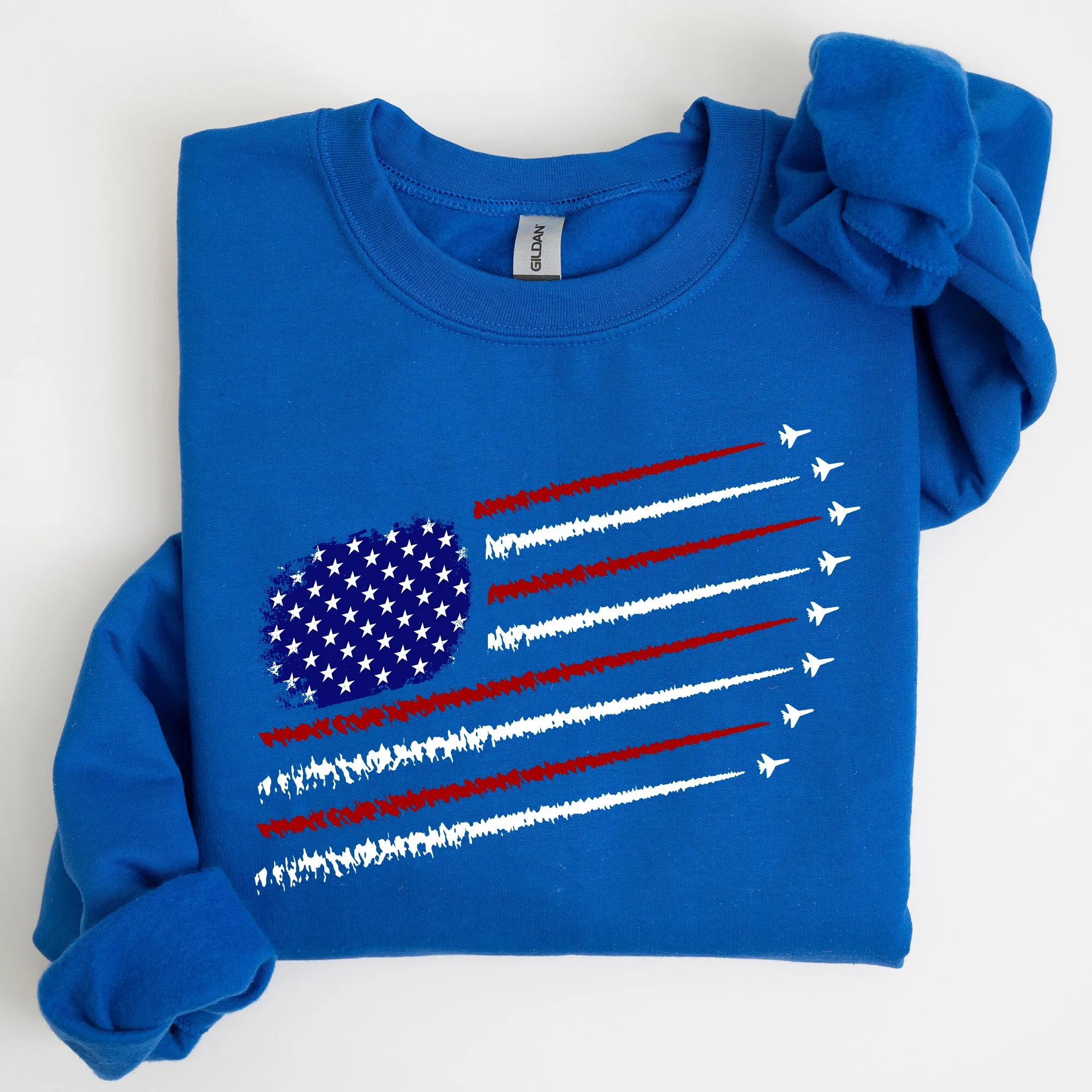 Fighter Jets, Navy, Air Force, American Flag, Sweatshirt sold by Refinery Number One