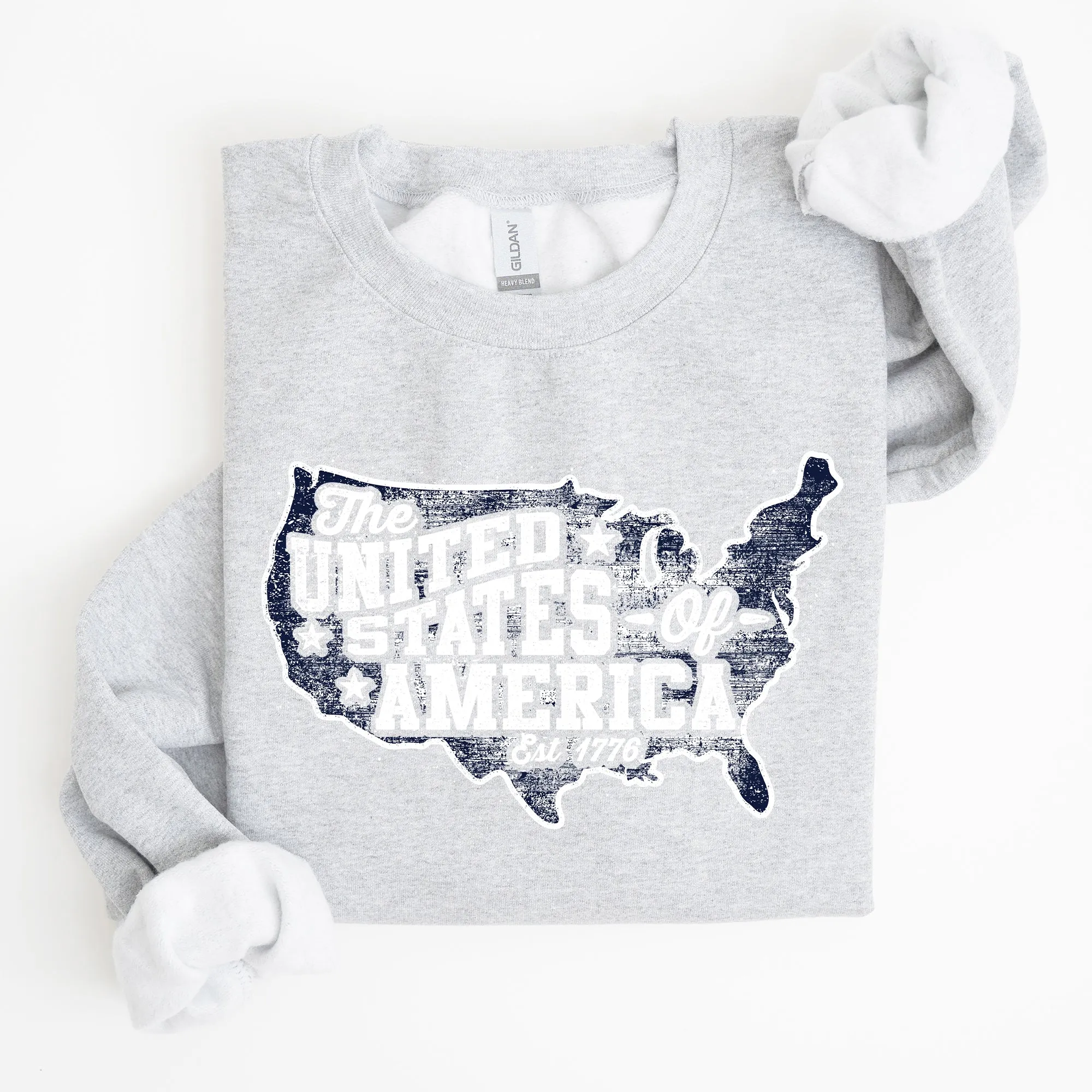 United States of America, Patriotic, 4th of July Sweatshirt sold by Refinery Number One product image thumbnail 2