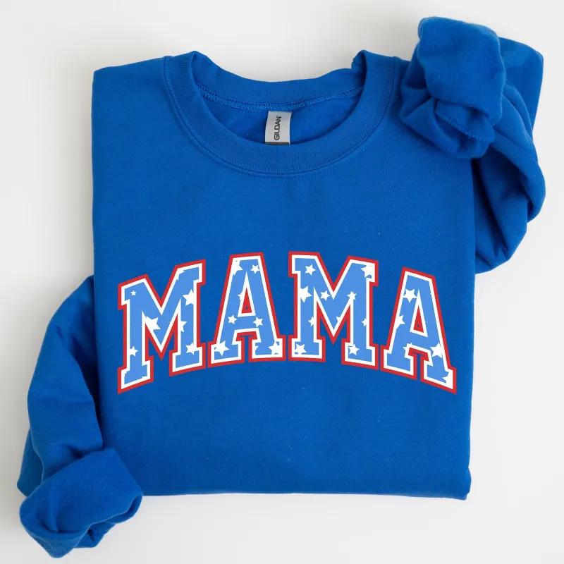 Patriotic Mama, Stars and Stripes, 4th of July Sweatshirt sold by Refinery Number One