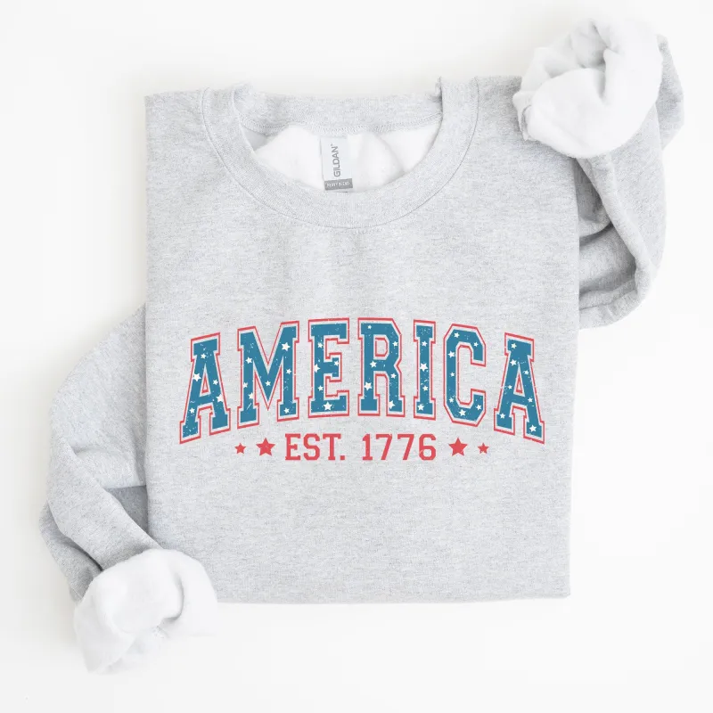 America, 1776, Patriotic, 4th of July Sweatshirt sold by Refinery Number One