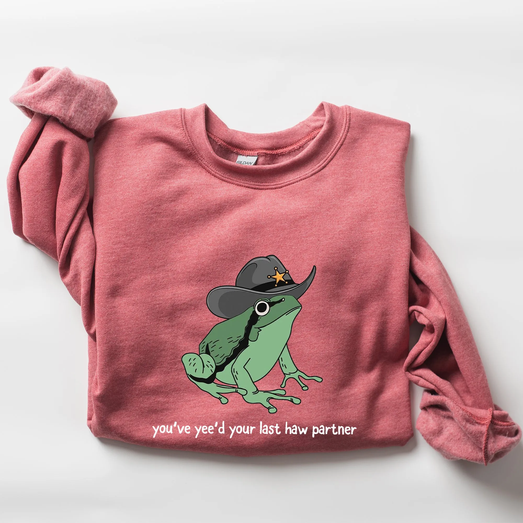You Just Yee'd Your Last Haw, Sheriff Frog Sweatshirt sold by Refinery Number One product image thumbnail 5