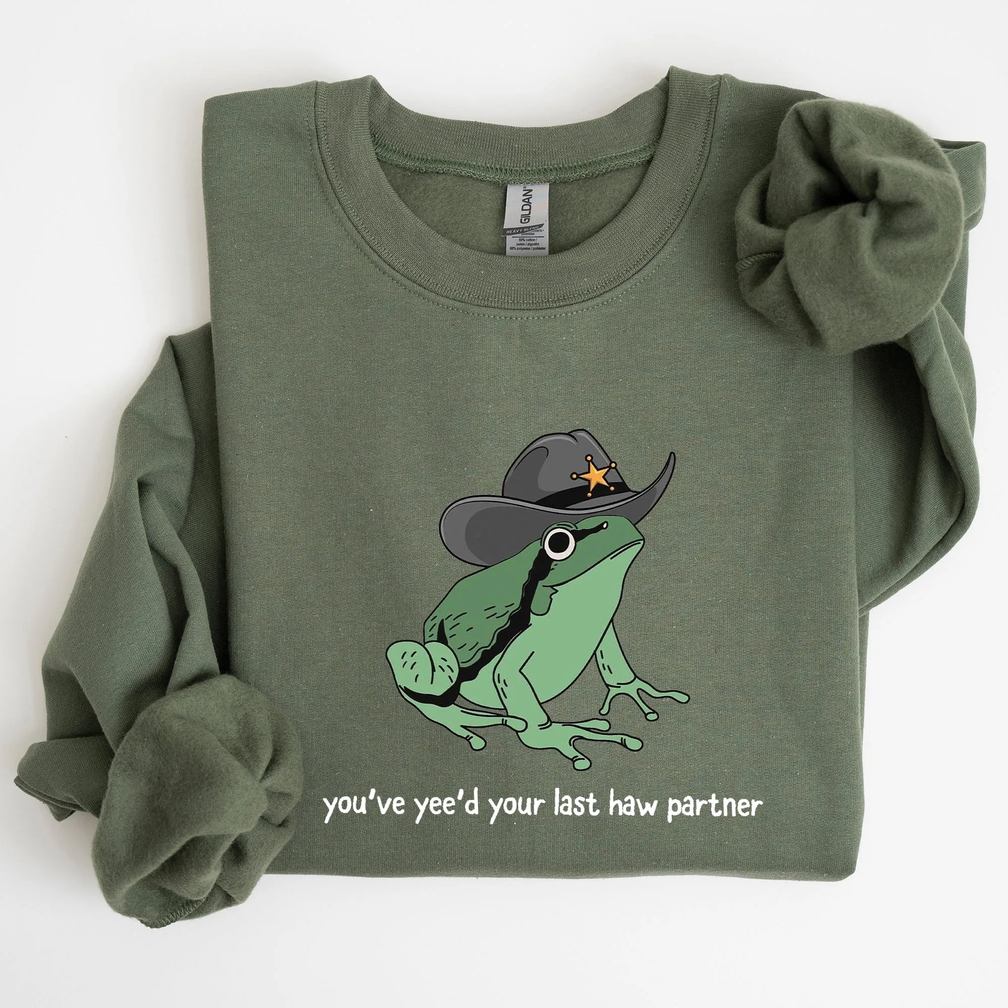 You Just Yee'd Your Last Haw, Sheriff Frog Sweatshirt sold by Refinery Number One product image thumbnail 4