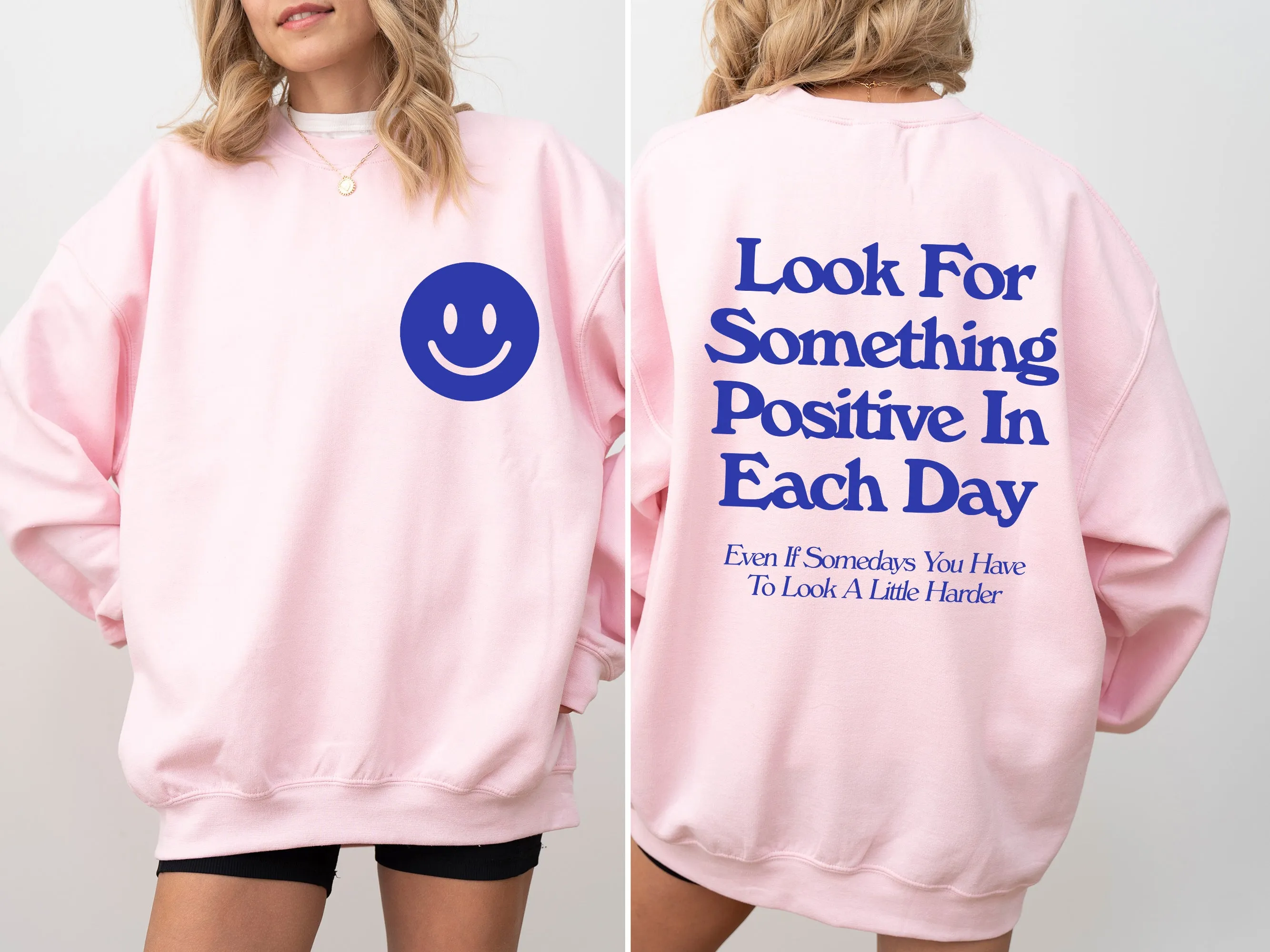 Look For Something Positive, Pocket Print, Self Love, Self Care Sweatshirt sold by Refinery Number One product image thumbnail 4