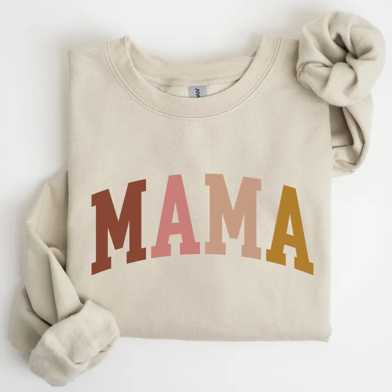 Retro Mama Collegiate, Mom, Mother's Day Gift Sweatshirt sold by Refinery Number One
