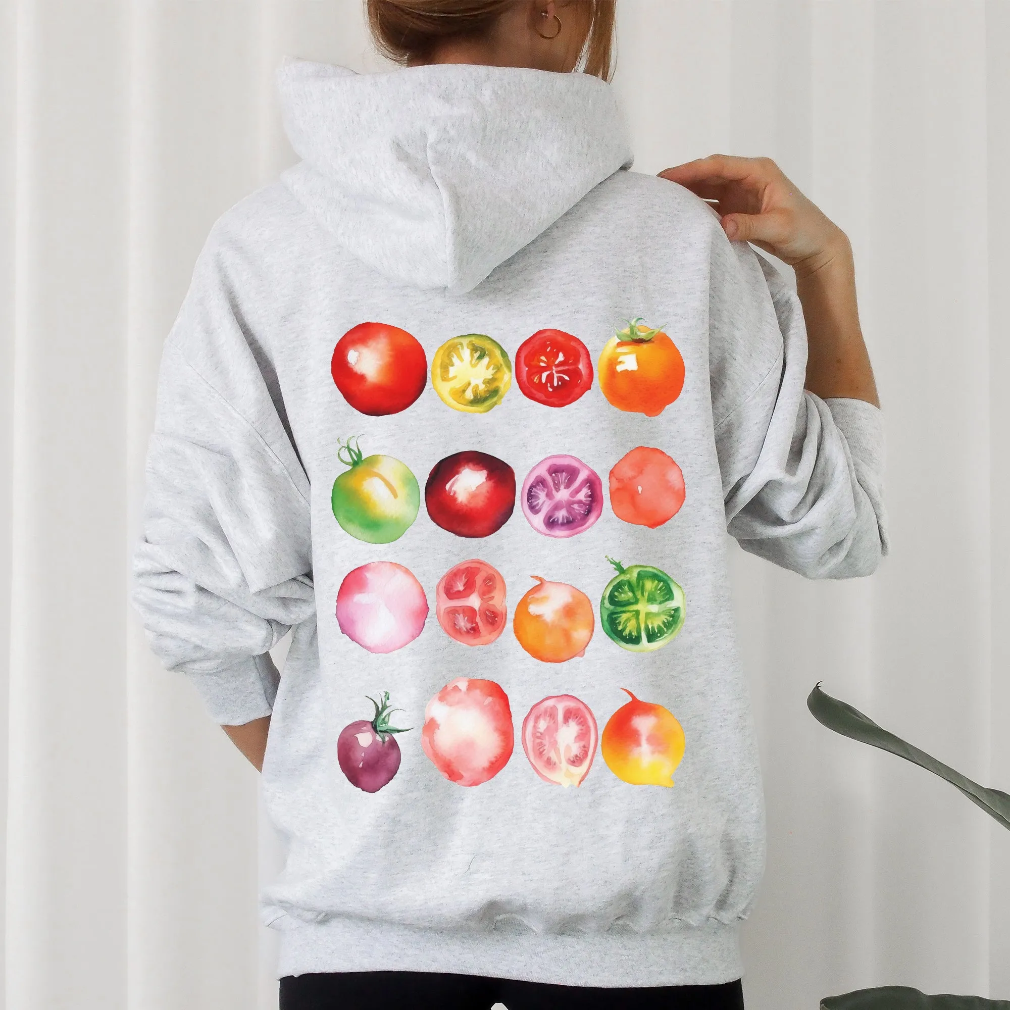 Ripe Tomato Print, Garden Fresh Hoodie sold by Refinery Number One product image thumbnail 2