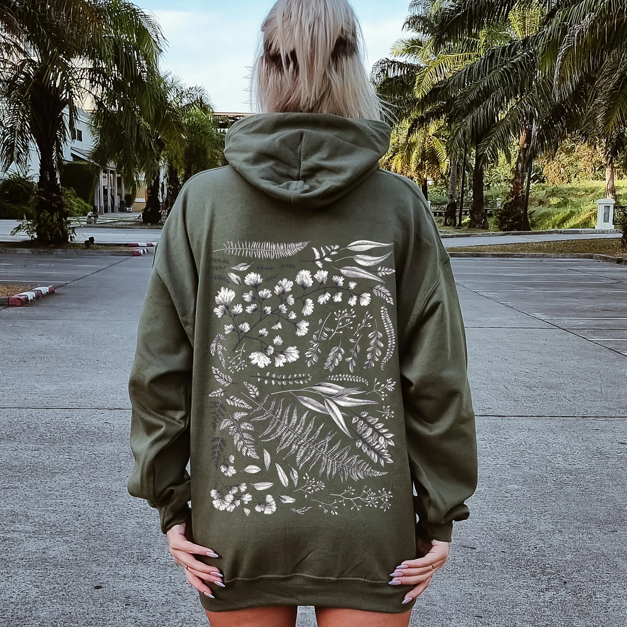 Vintage Fern Illustration, Botanical, Nature Hoodie sold by Refinery Number One product image thumbnail 2