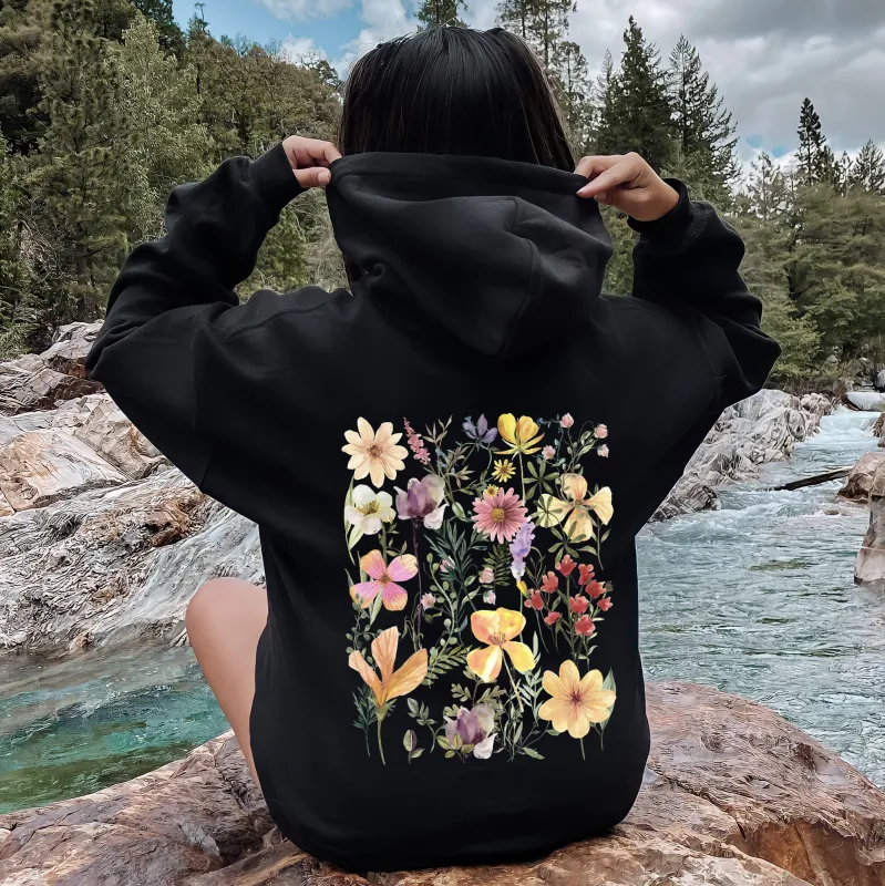 Mountain Meadow Pressed Flowers Hoodie sold by Refinery Number One