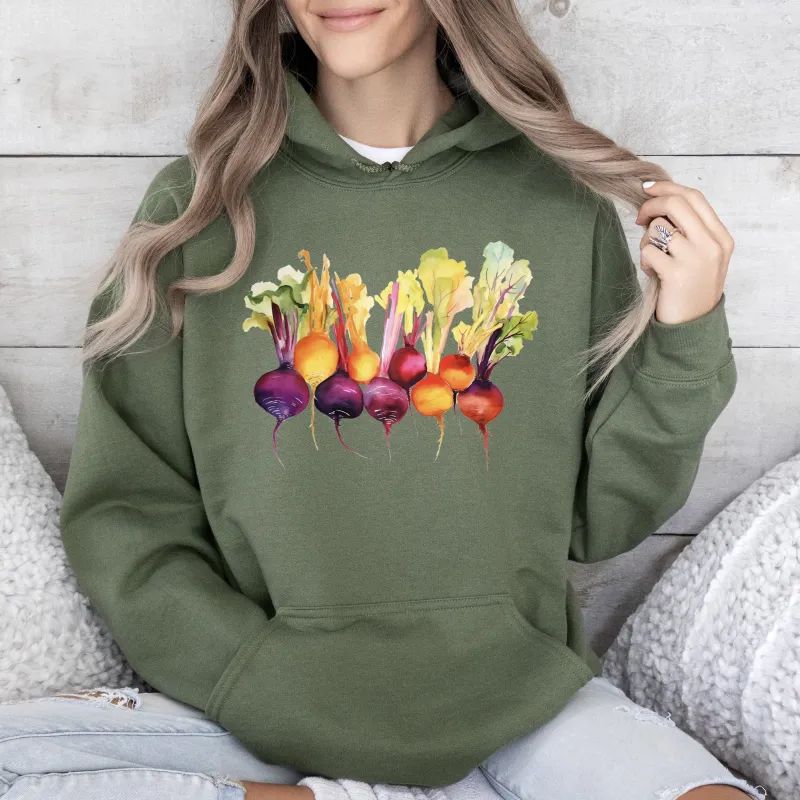 Beets, Watercolor Vegetables, Gardening Hoodie sold by Refinery Number One