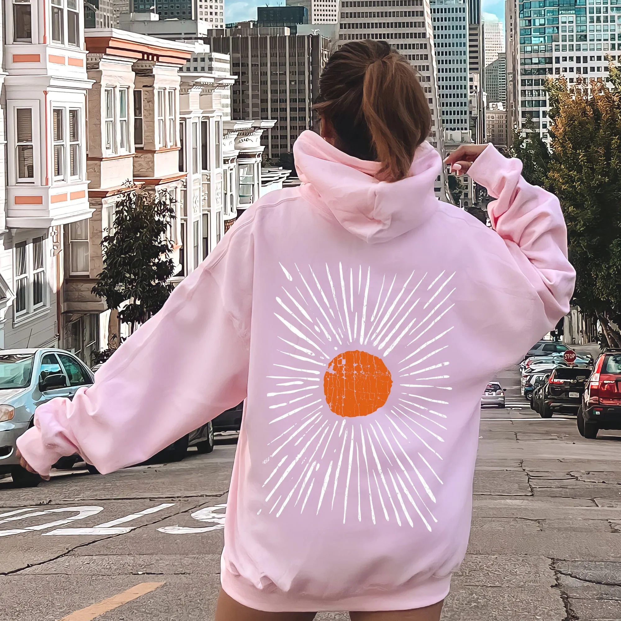 Boho Starburst Celestial Retro Night Sky Mandala With Cosmic Dreams And Vintage Glow Hoodie sold by Refinery Number One product image thumbnail 5