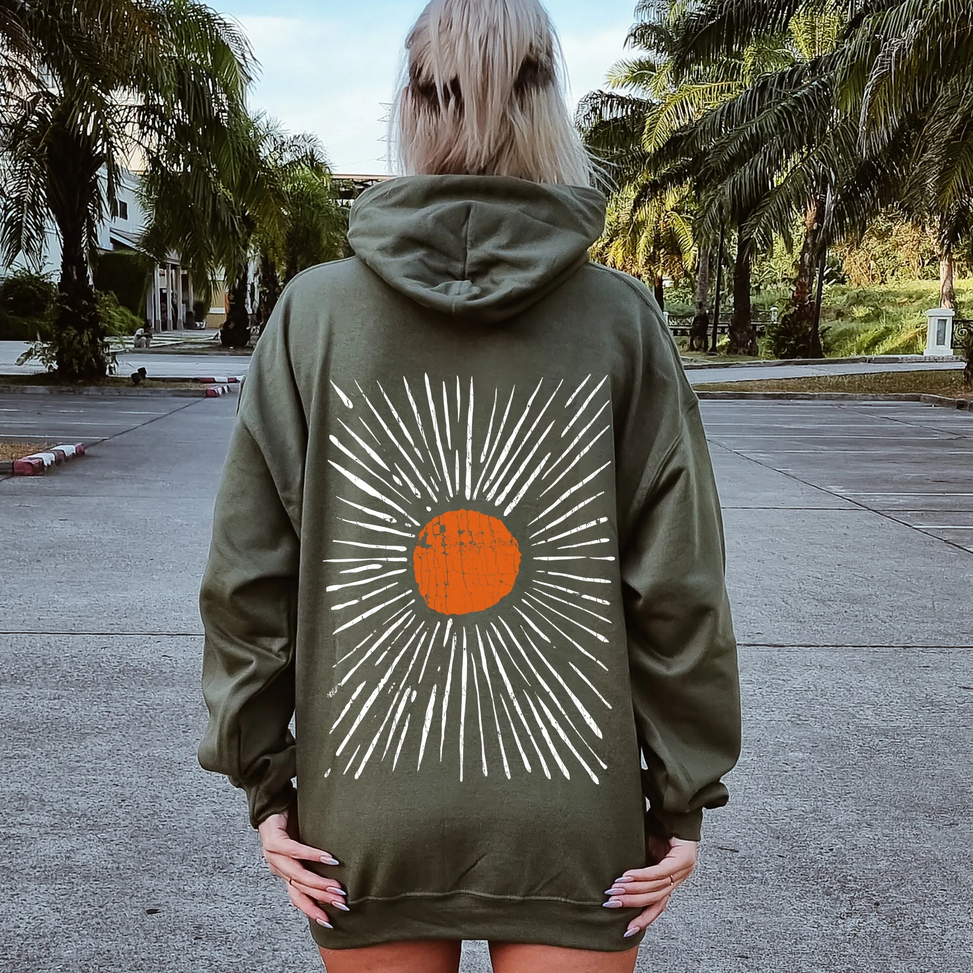 Boho Starburst Celestial Retro Night Sky Mandala With Cosmic Dreams And Vintage Glow Hoodie sold by Refinery Number One