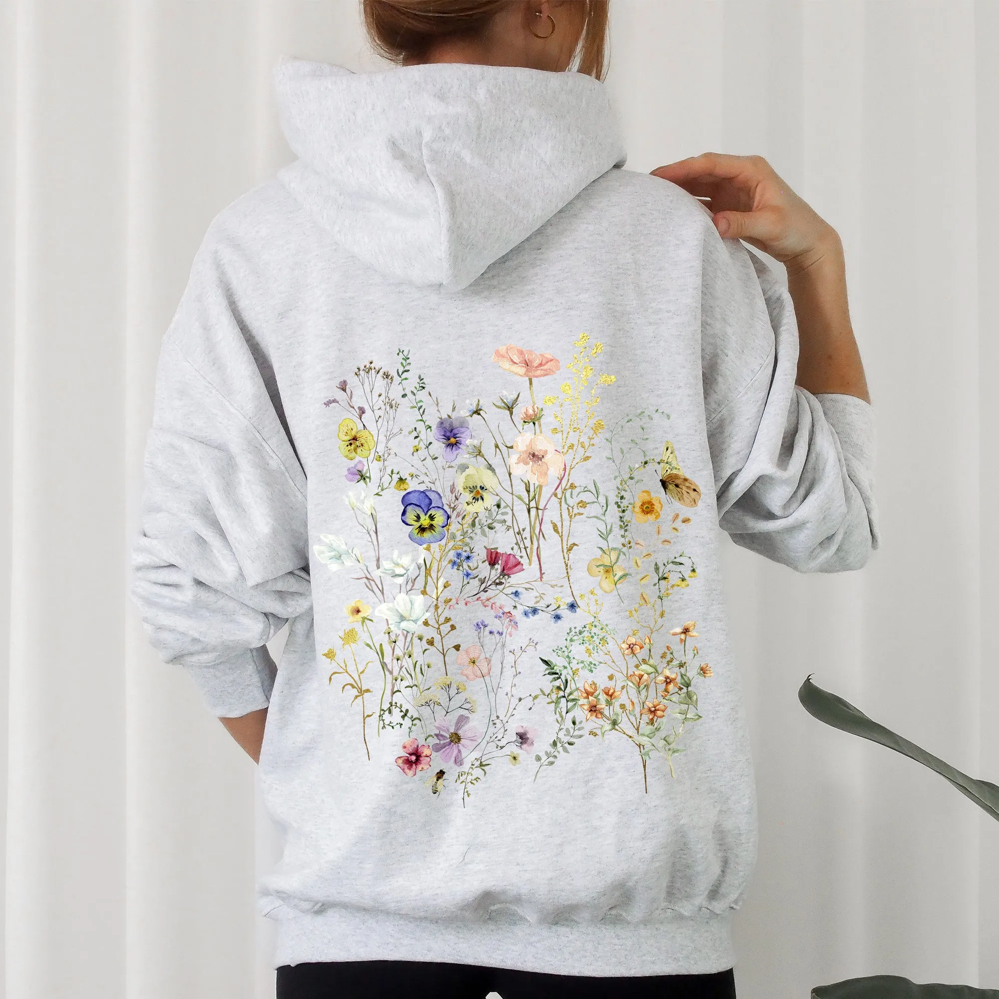 Delicate Pressed Wildflowers Hoodie sold by Refinery Number One product image thumbnail 2