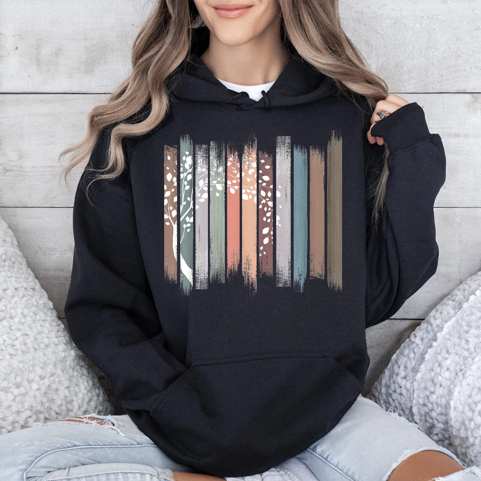 Botanical Stripes Tree Hoodie sold by Refinery Number One product image thumbnail 3