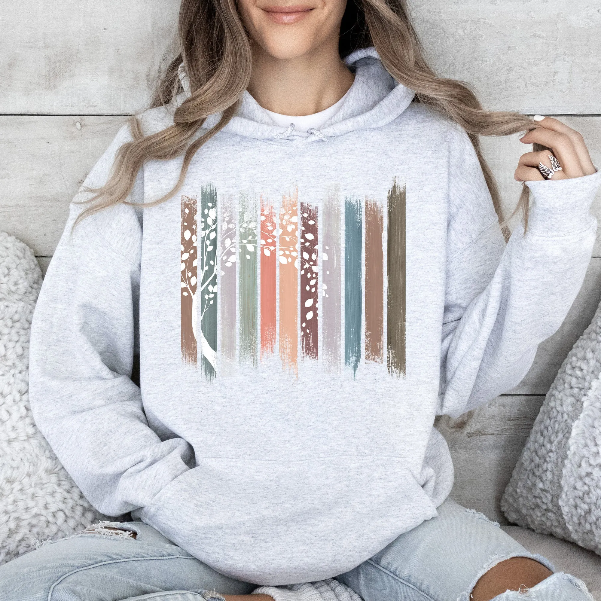 Botanical Stripes Tree Hoodie sold by Refinery Number One product image thumbnail 2