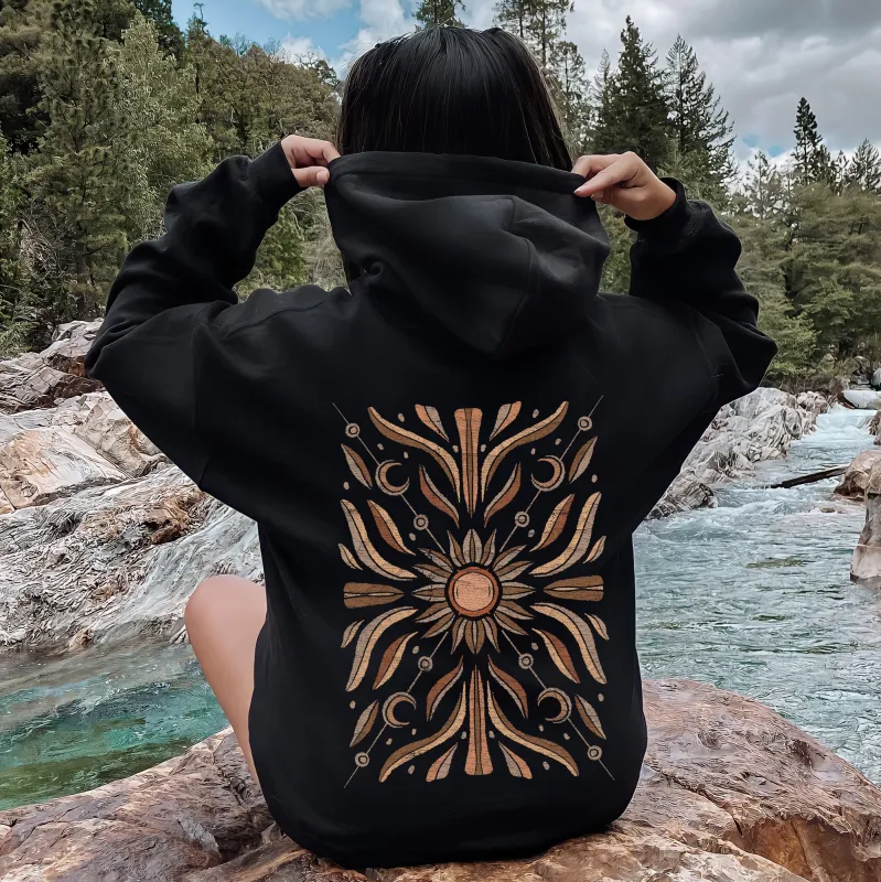 Boho Radiant Sun Hoodie sold by Refinery Number One