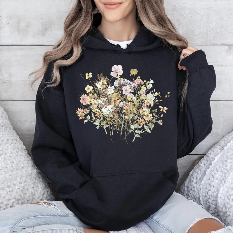 Meadow, Pressed Flowers Hoodie sold by Refinery Number One