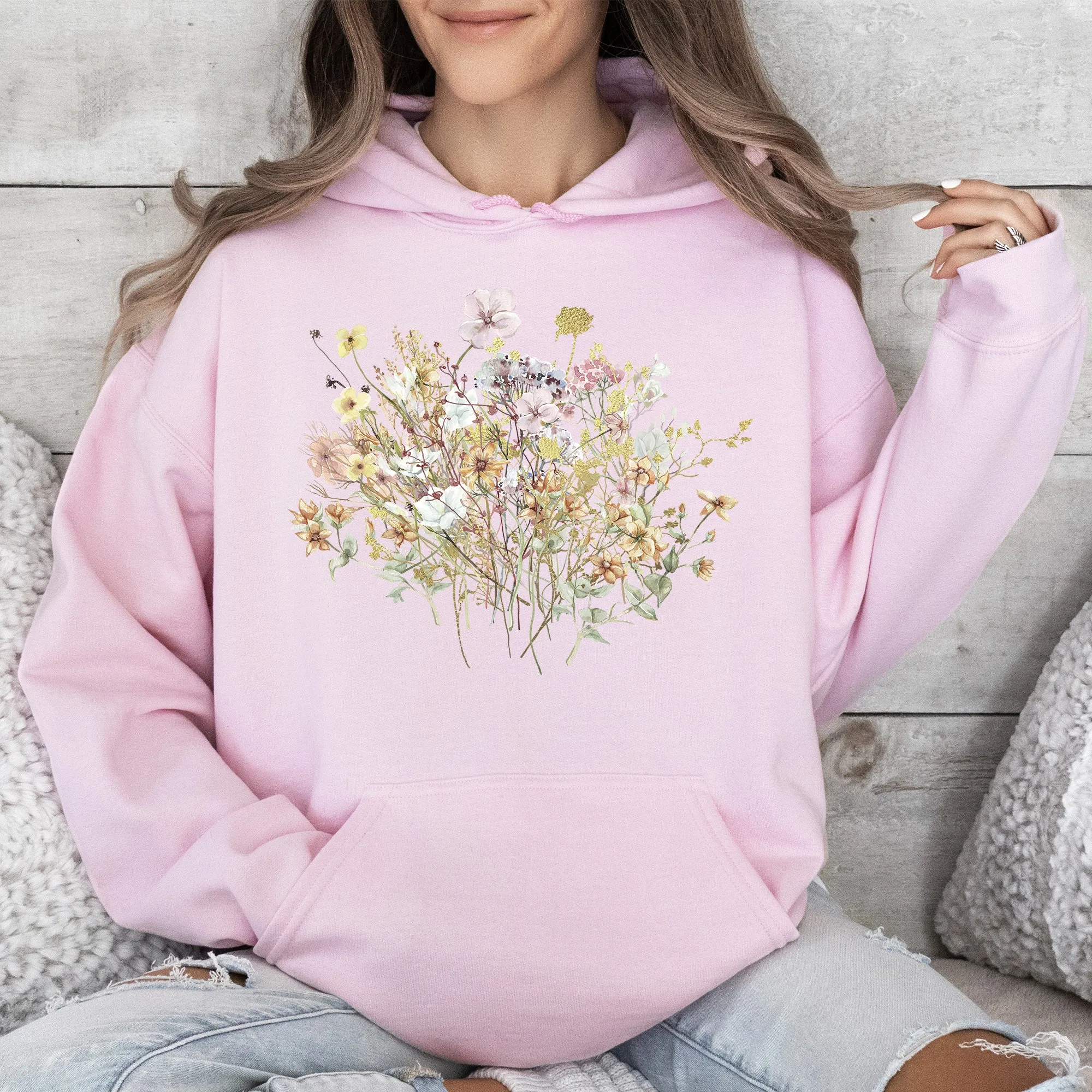 Meadow, Pressed Flowers Hoodie sold by Refinery Number One product image thumbnail 4